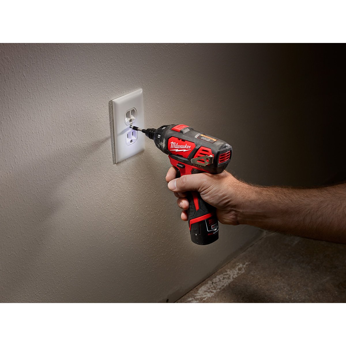 Milwaukee 2401-22 M12™ 1/4 in. Hex Screwdriver - in use