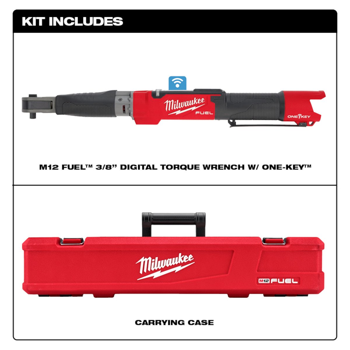 Milwaukee 2465-20 M12 FUEL™ 3/8 in. Digital Torque Wrench with ONE-KEY™ - product view