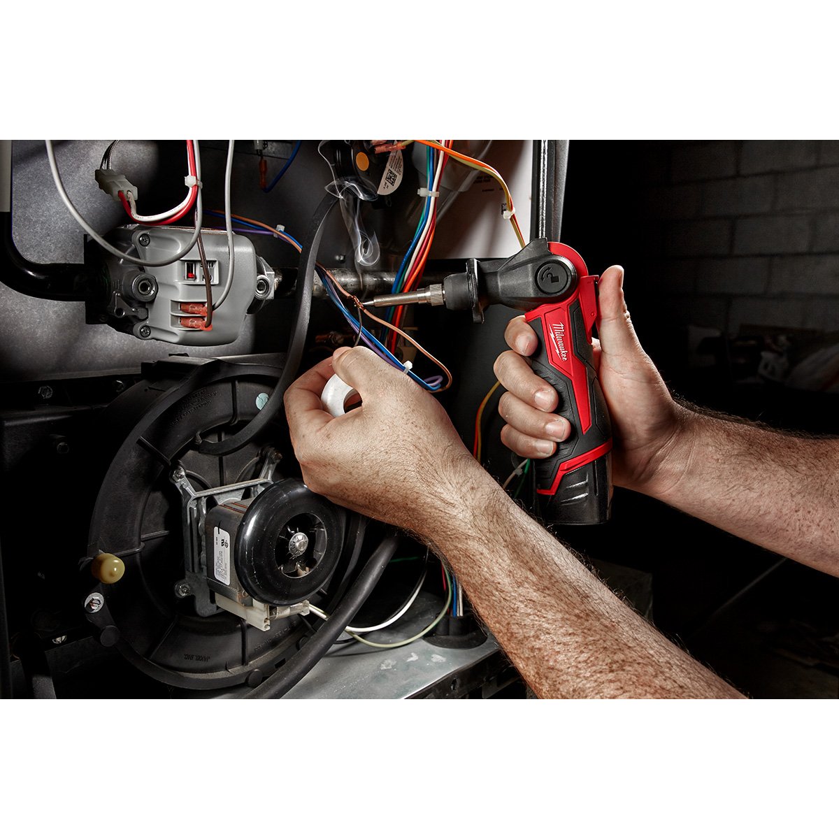 Milwaukee 2488-21 M12™ Soldering Iron Kit - in use