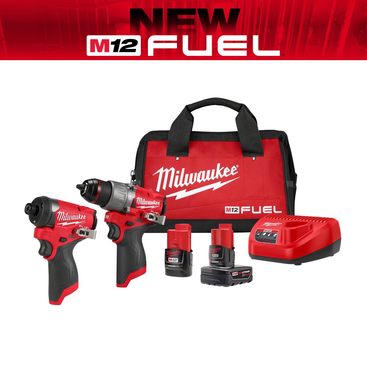 Milwaukee 3497-22 M12 FUEL™ 2-Tool Combo Kit - feature callout