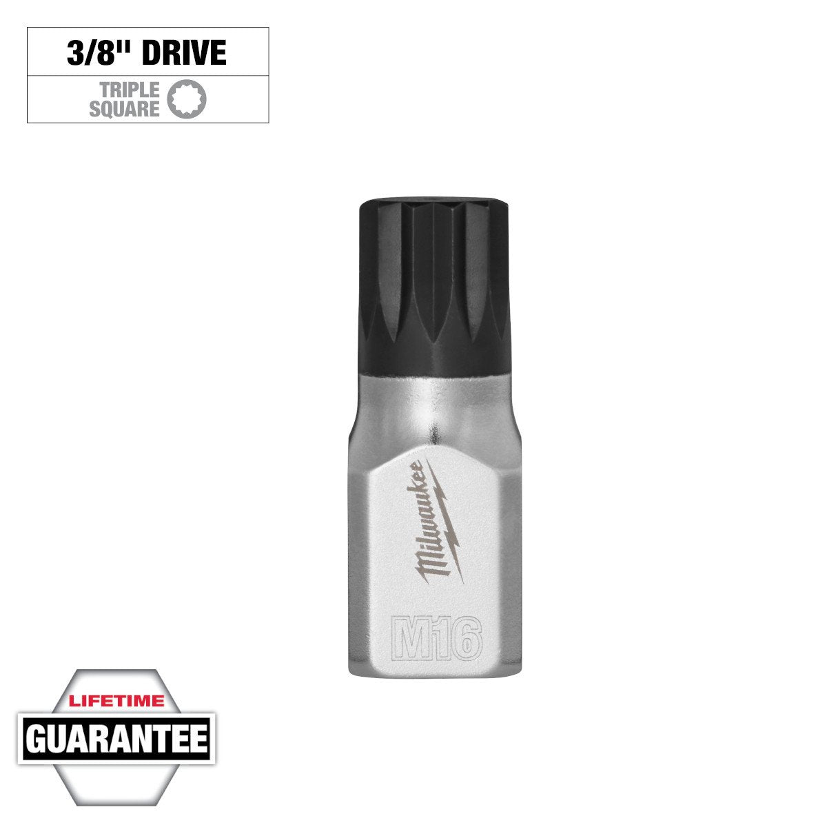 Milwaukee 45-34-1148 3/8" Drive 16mm Triple Square Bit Socket - feature callout
