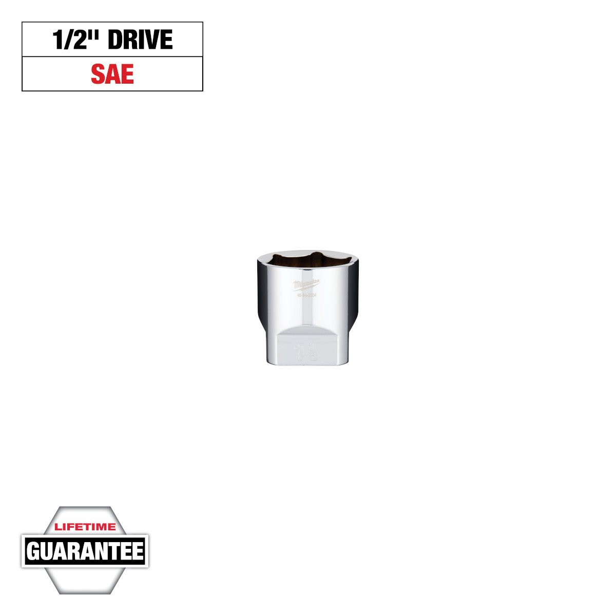 Milwaukee 45-34-2004 1/2" Drive 1-1/2" Socket - feature callout