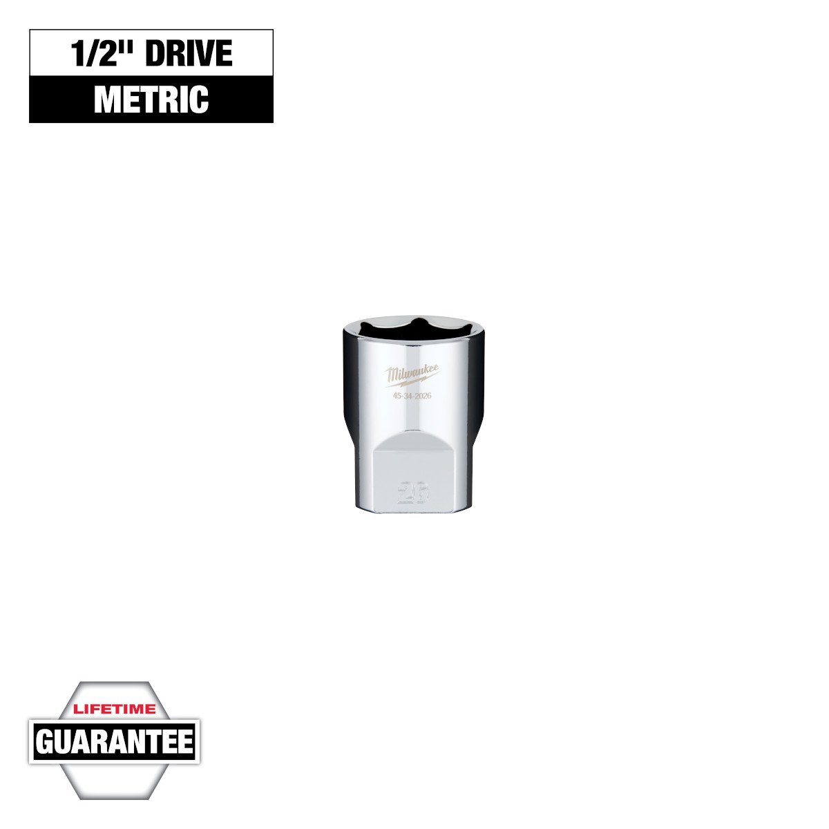 Milwaukee 45-34-2026 1/2" Drive 26mm Socket - feature callout