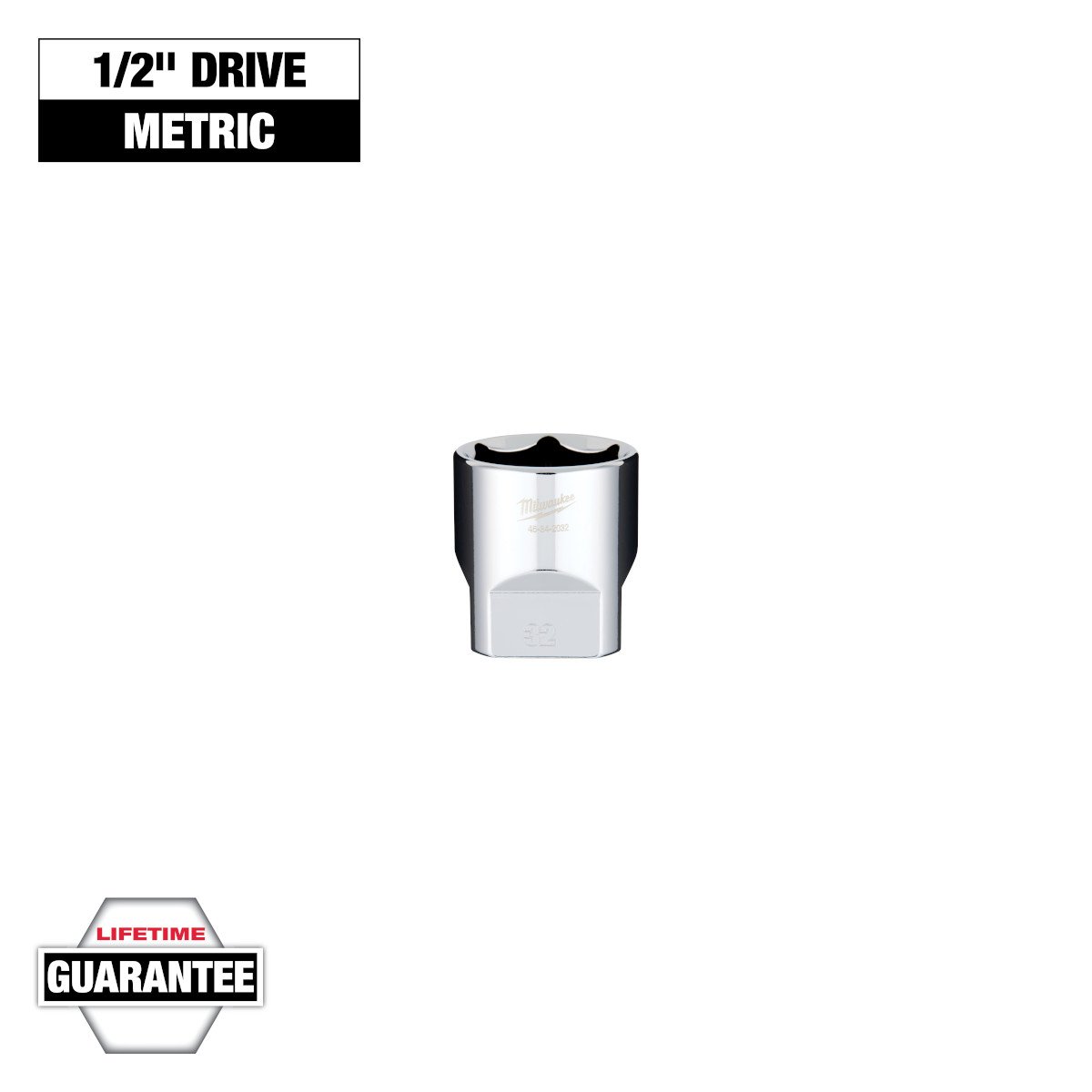 Milwaukee 45-34-2032 1/2" Drive 32mm Socket - feature callout