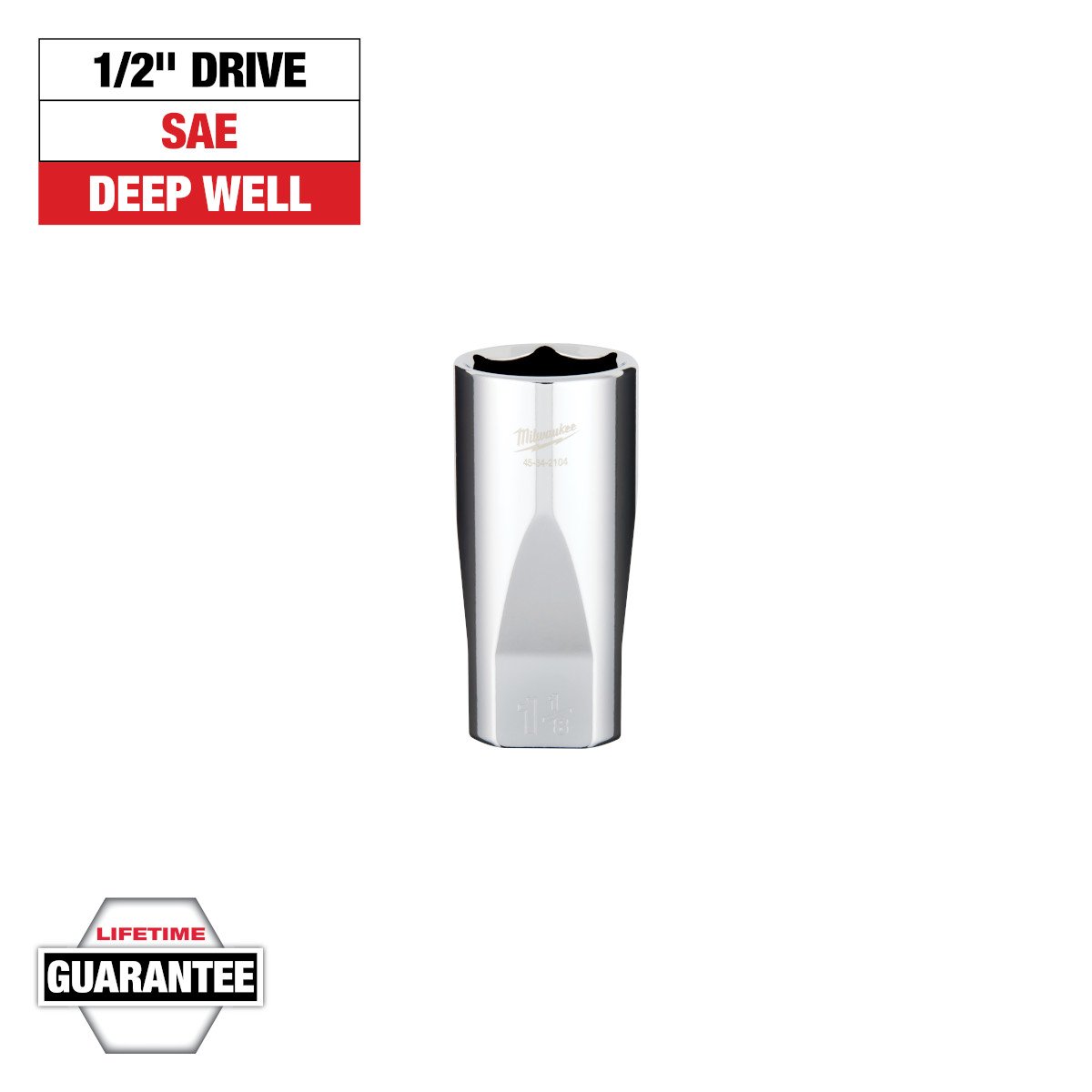 Milwaukee 45-34-2104 1/2" Drive 1-1/8" Deep Socket - feature callout