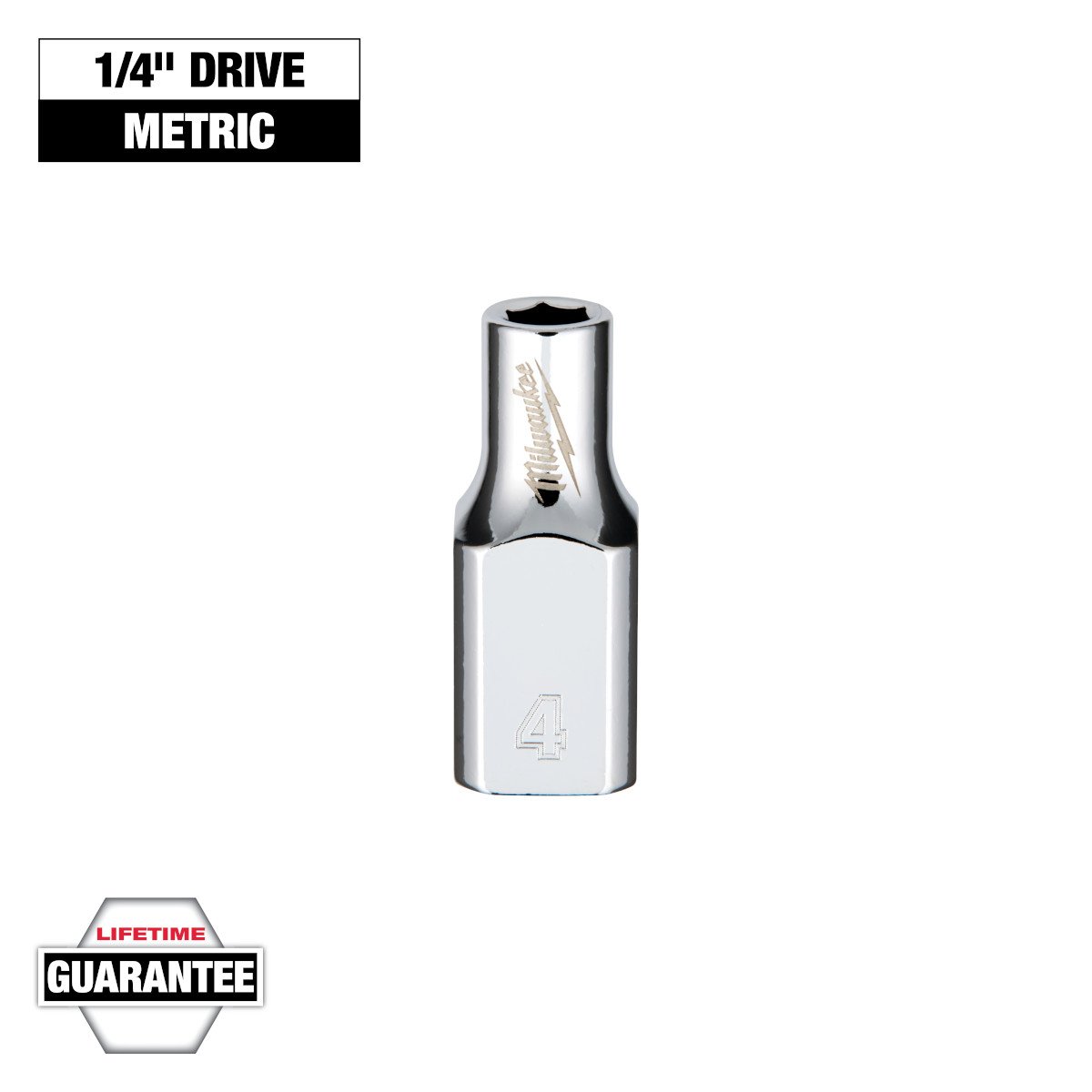 Milwaukee 45-34-4000 1/4" Drive 4mm Socket - feature callout