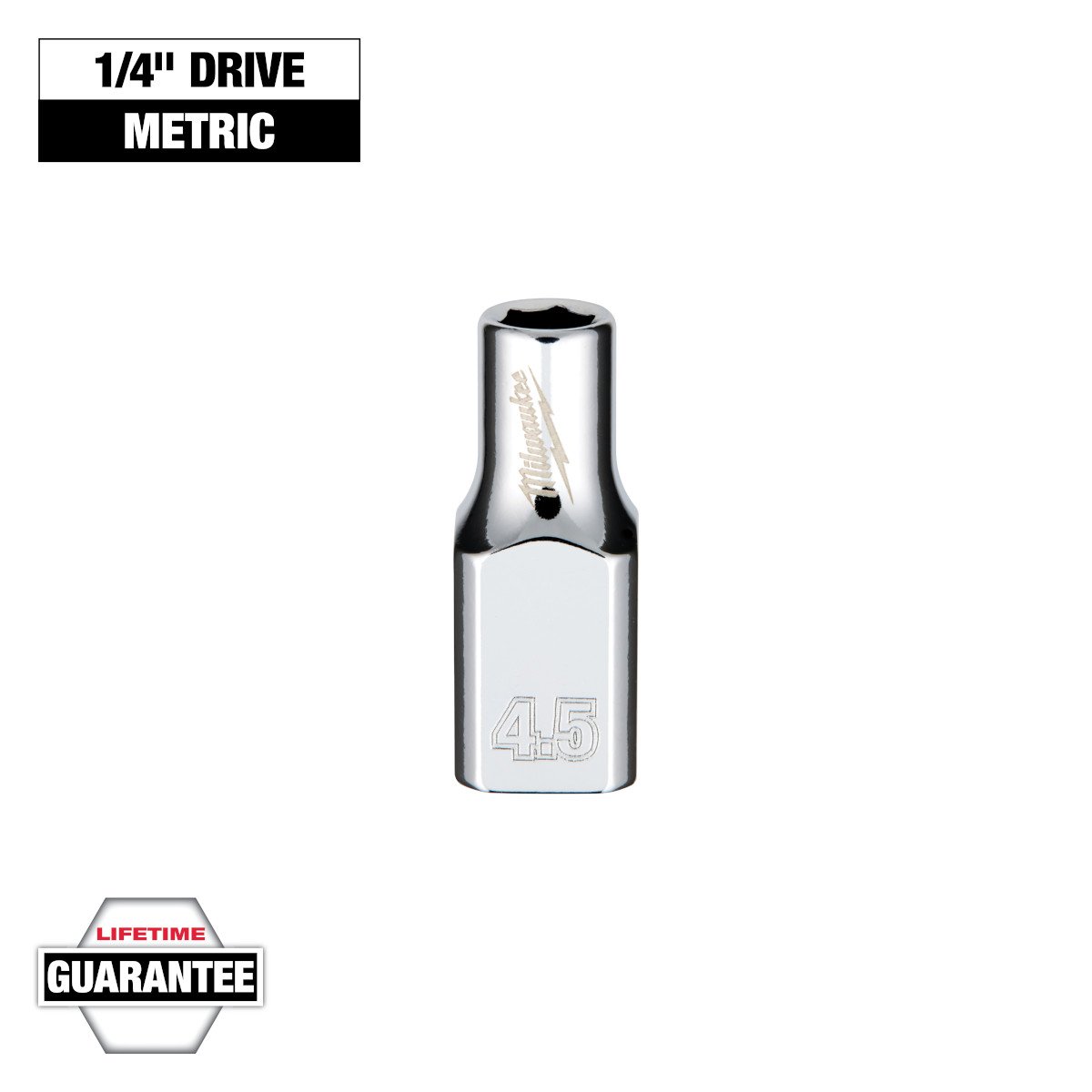 Milwaukee 45-34-4001 1/4" Drive 4.5mm Socket - feature callout