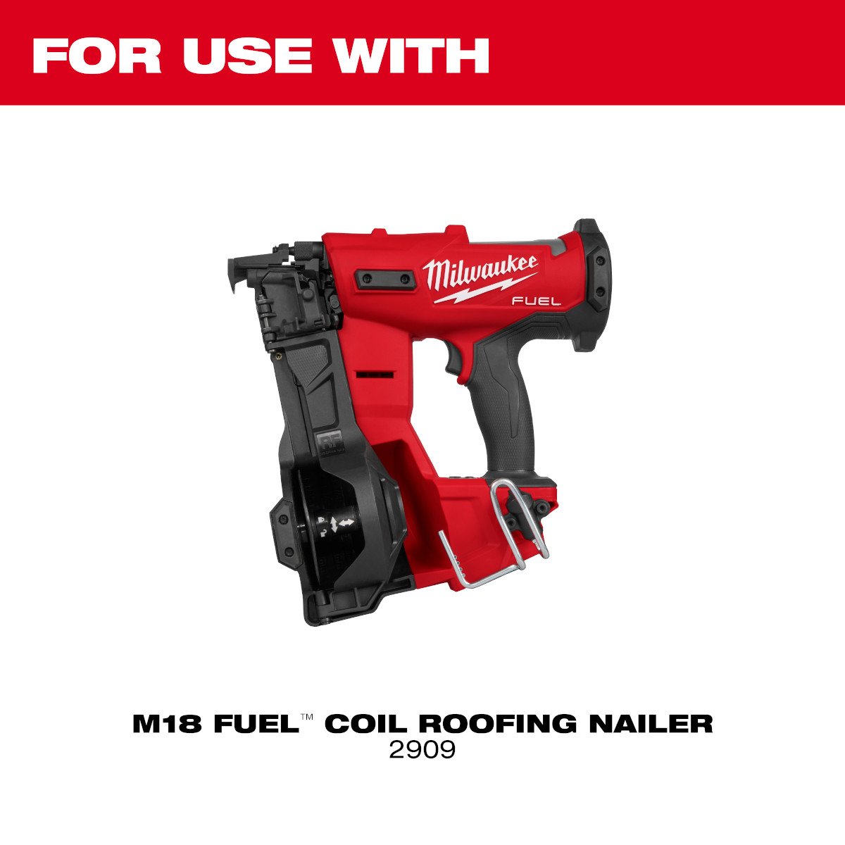 Milwaukee 48-08-2909 M18 FUEL™ Coil Roofing Nailer Vinyl Siding Tip - feature callout
