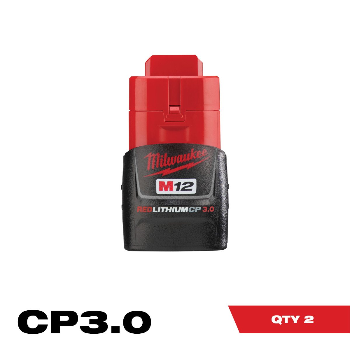 Milwaukee 48-11-2430 M12™ REDLITHIUM™ 3.0Ah Compact Battery Pack - feature callout