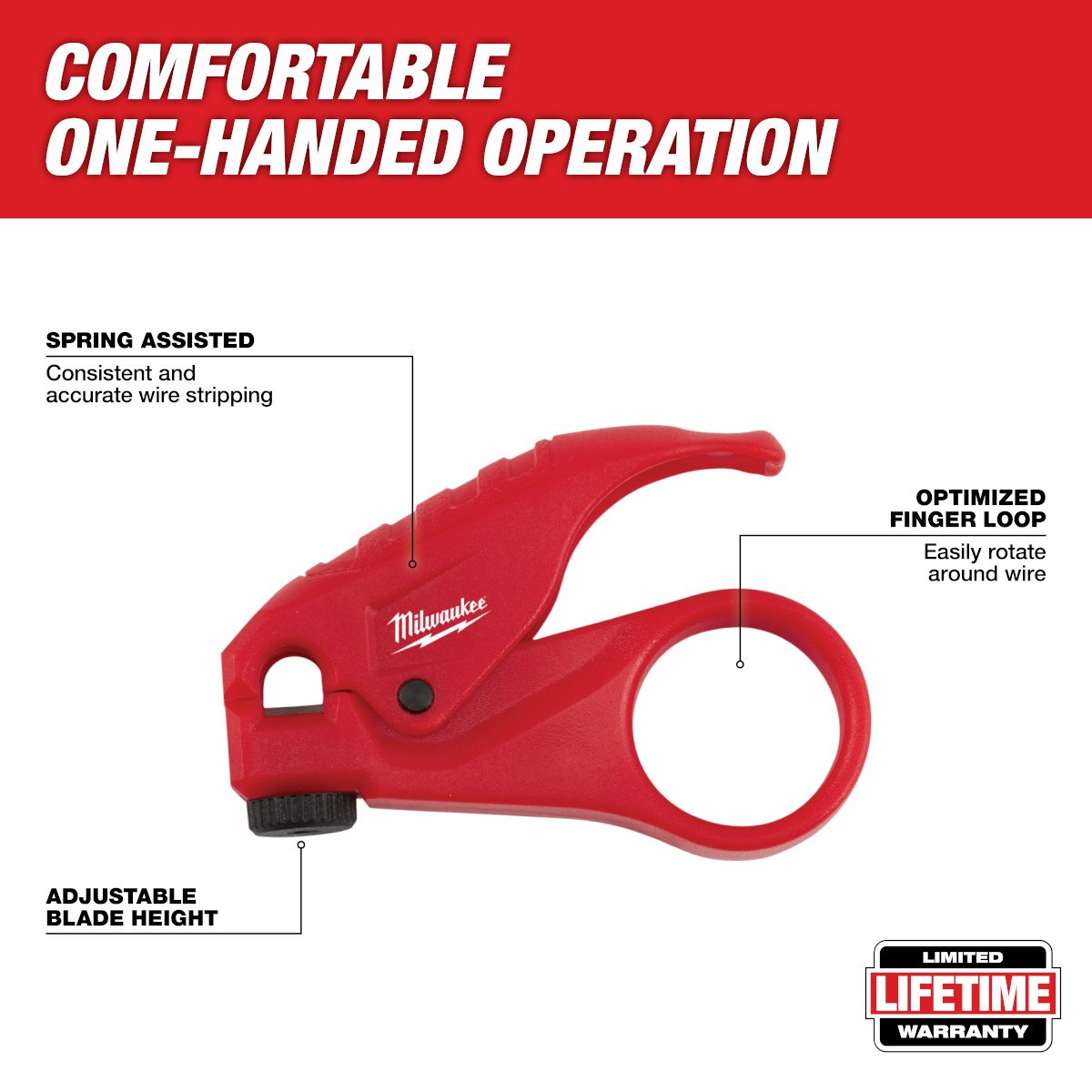 Milwaukee 48-22-3065 Universal Twisted Pair Stripper - feature callout