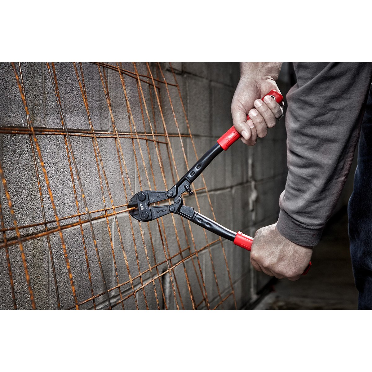 Milwaukee 48-22-4014 14" Bolt Cutter - in use