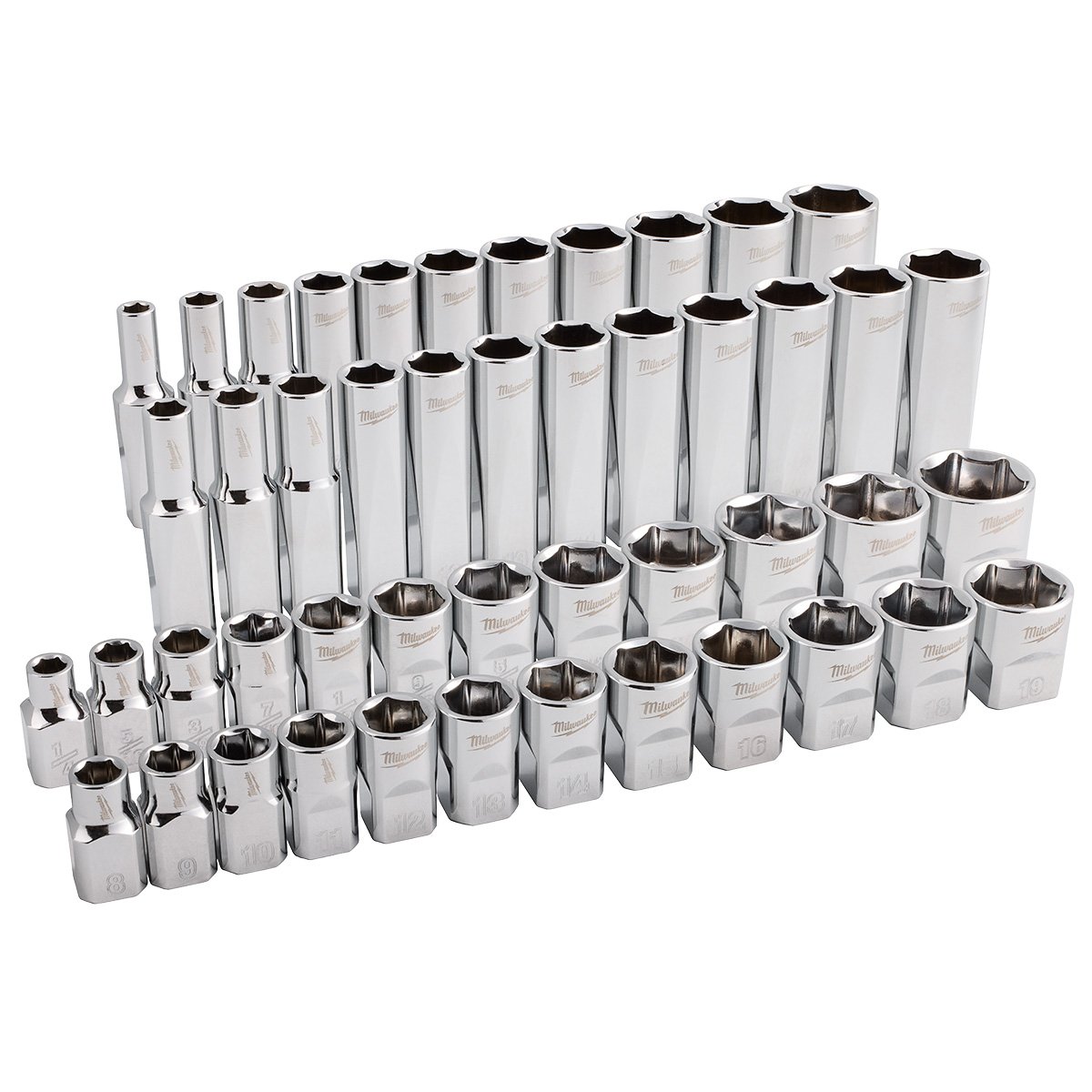Milwaukee 48-22-9285 98-Piece 3/8" Drive 6-Point and 12-Point Ratchet & Socket Set - product view