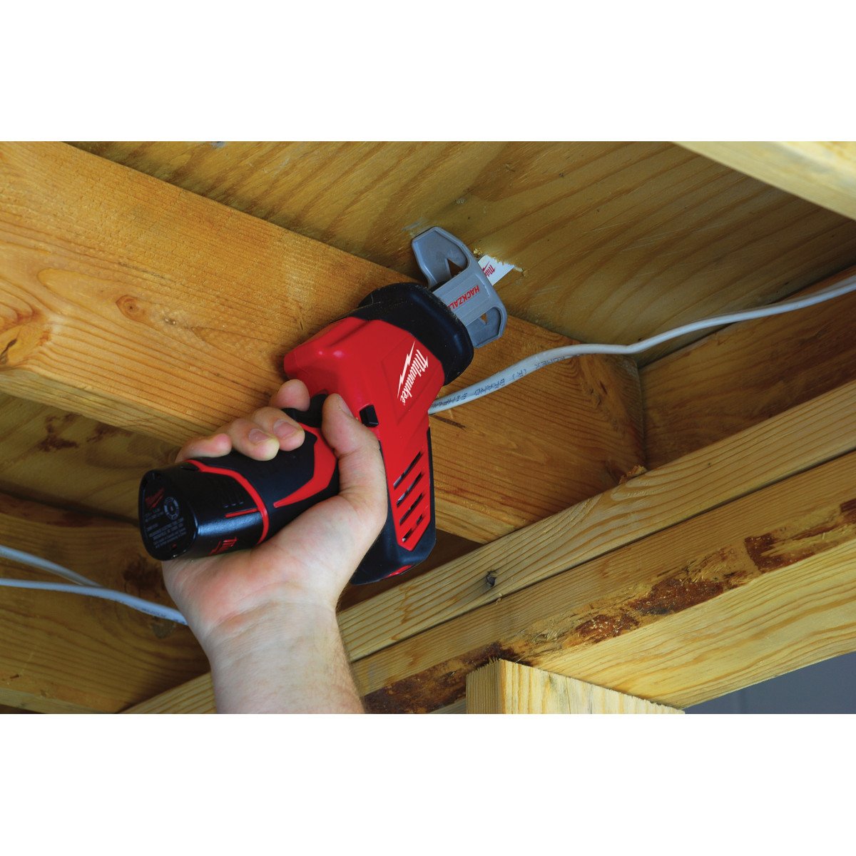 Milwaukee 49-00-5460 M12™ Hackzall™ Blade-Wood - in use
