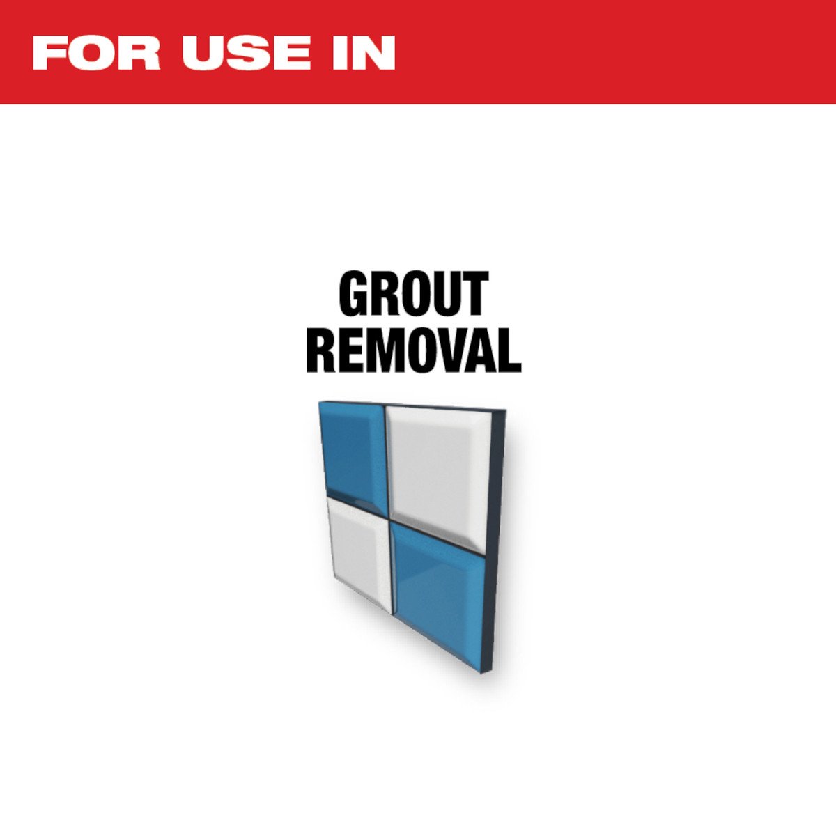 Milwaukee 49-25-2272 OPEN-LOK™ DIAMOND MAX™ Diamond Grit Grout Removal Multi-Tool Blade - feature callout