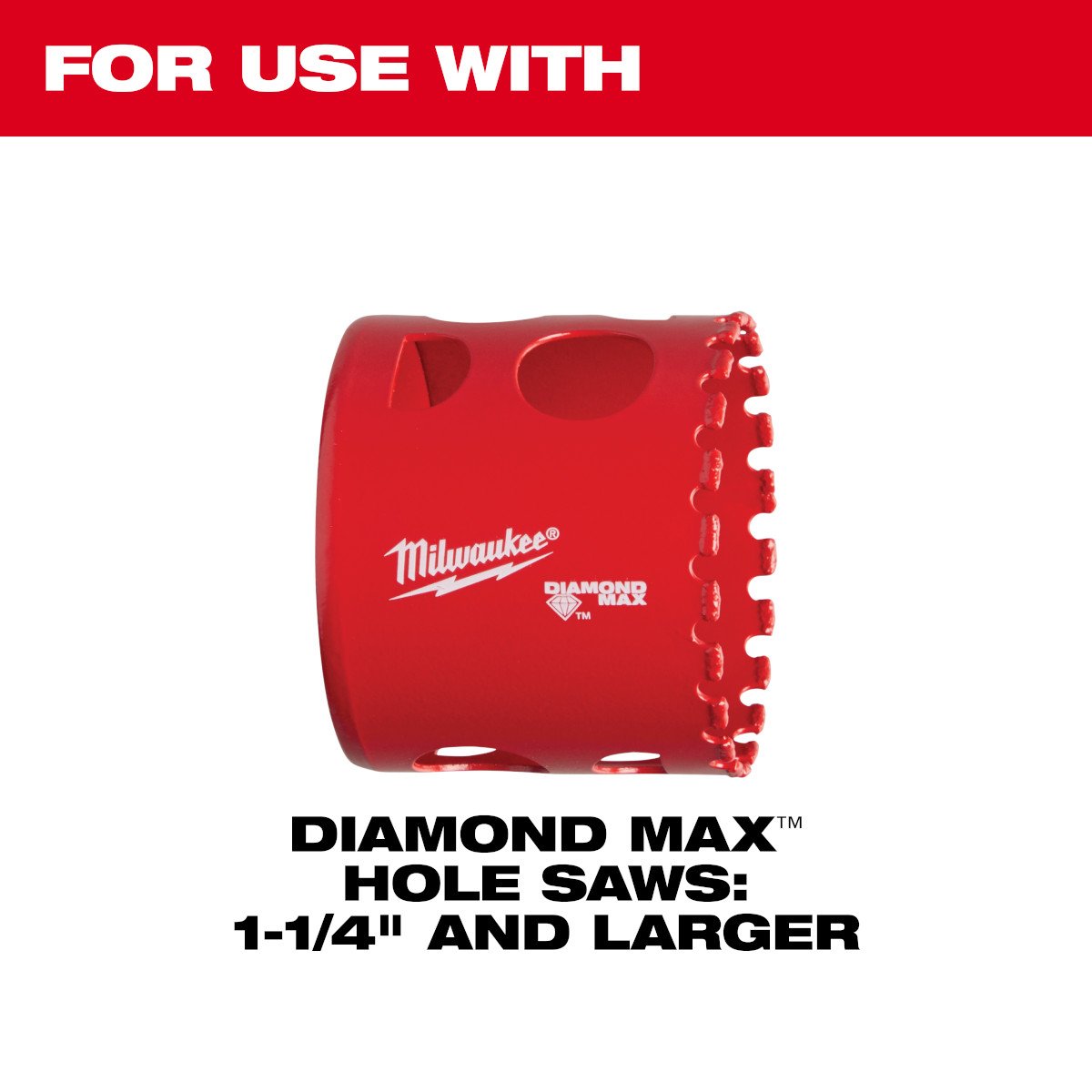 Milwaukee 49-56-7135 Retractable Starter Bit with Large Arbor - feature callout