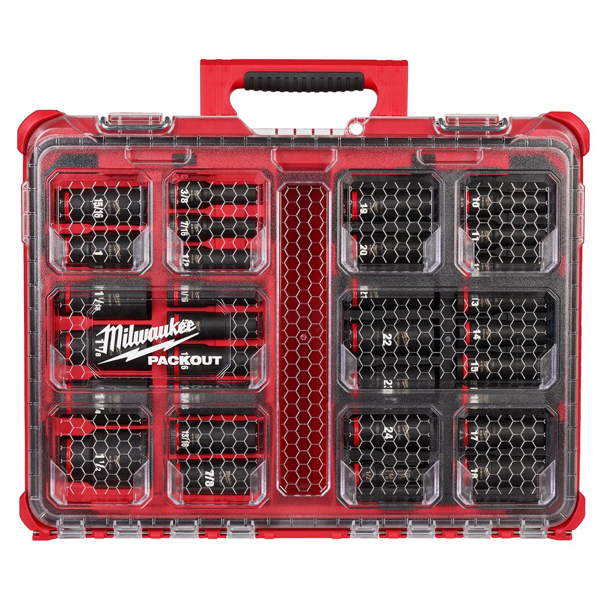 Milwaukee 49-66-6806 SHOCKWAVE Impact Duty™ Socket 1/2” Dr 31PC SAE/MM PACKOUT™ Set - product view