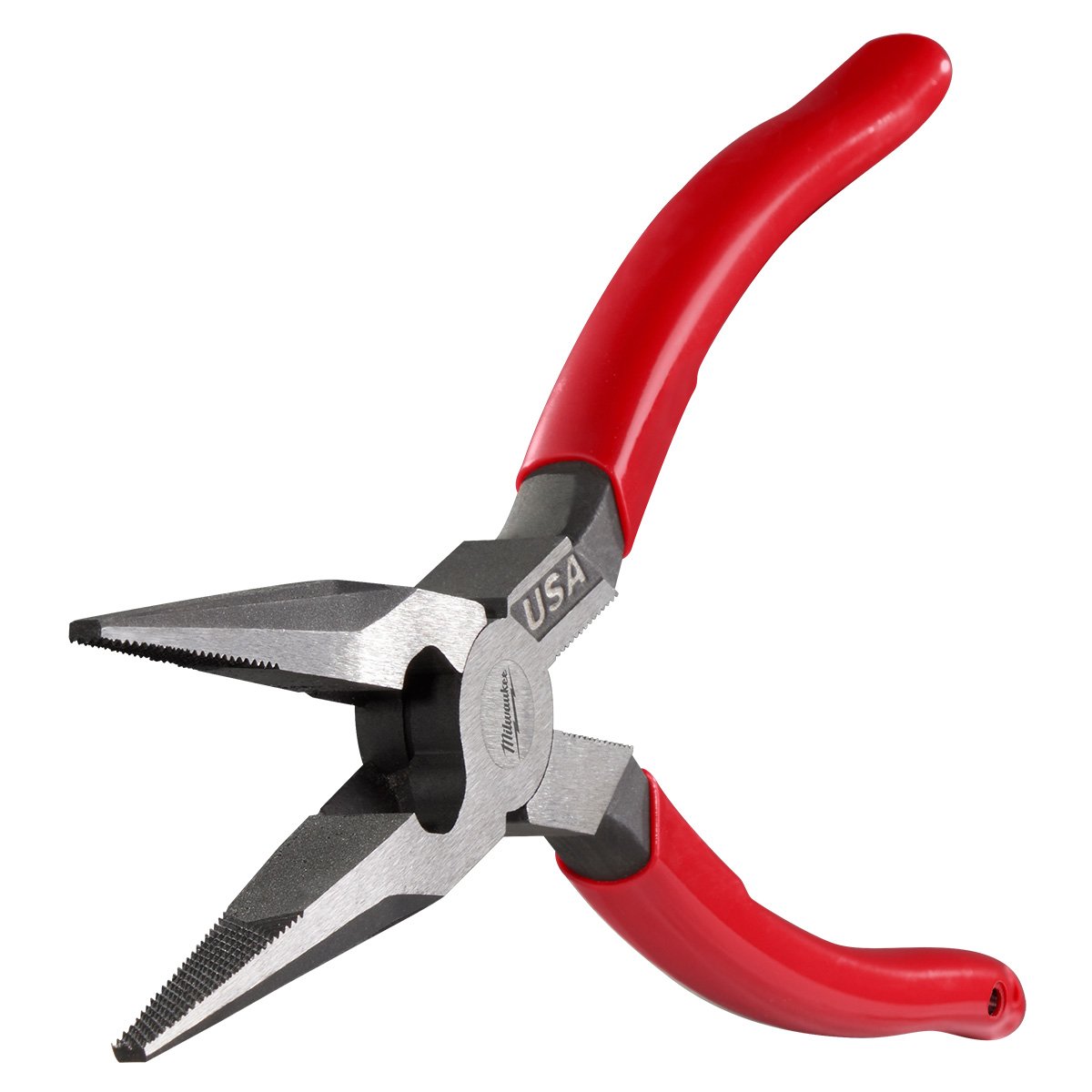Milwaukee MT505 8" Long Nose Dipped Grip Pliers (USA) - product view