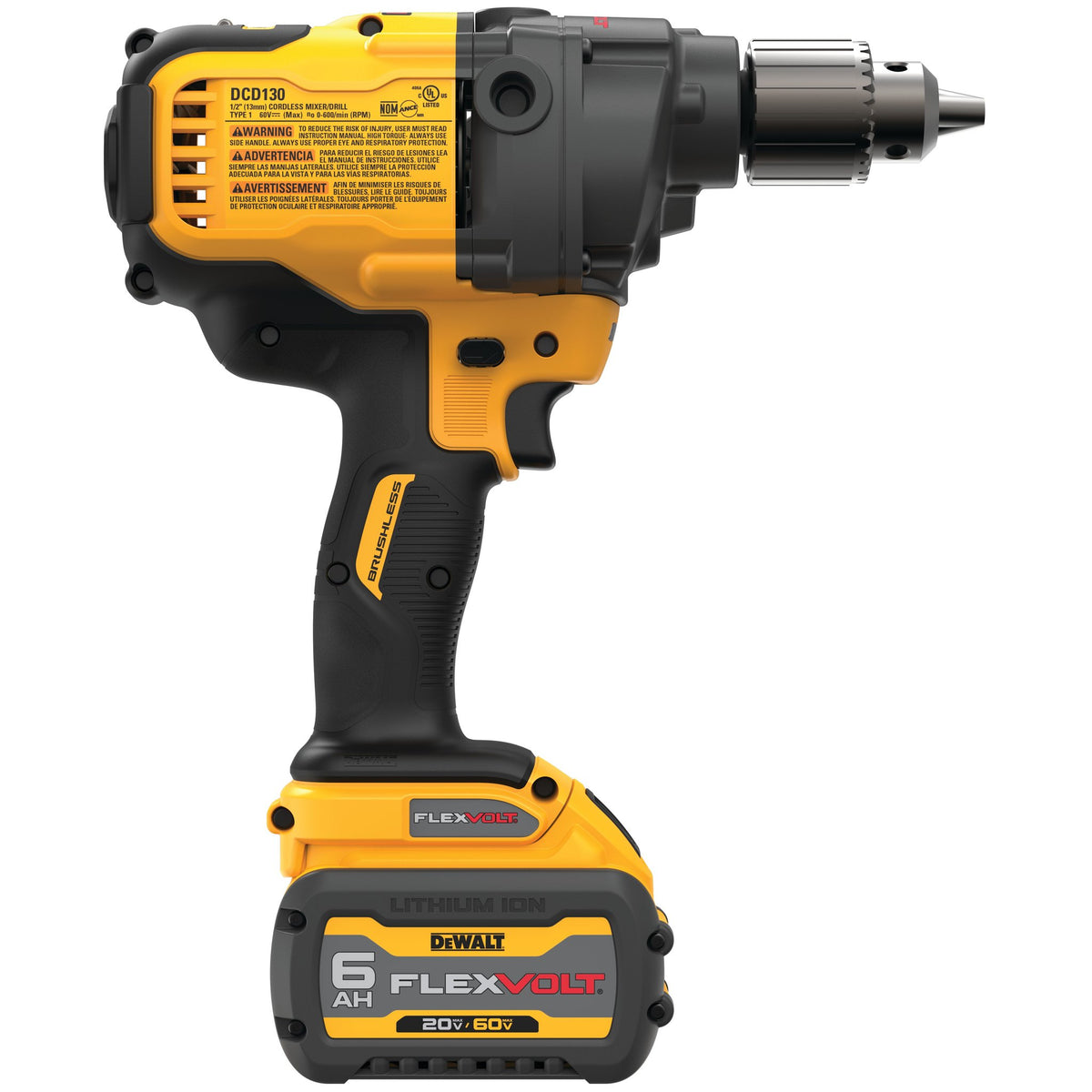 DEWALT DCD130T1 60V MAX* MIXER/DRILL WITH E-CLUTCH® SYSTEM Kit - product view