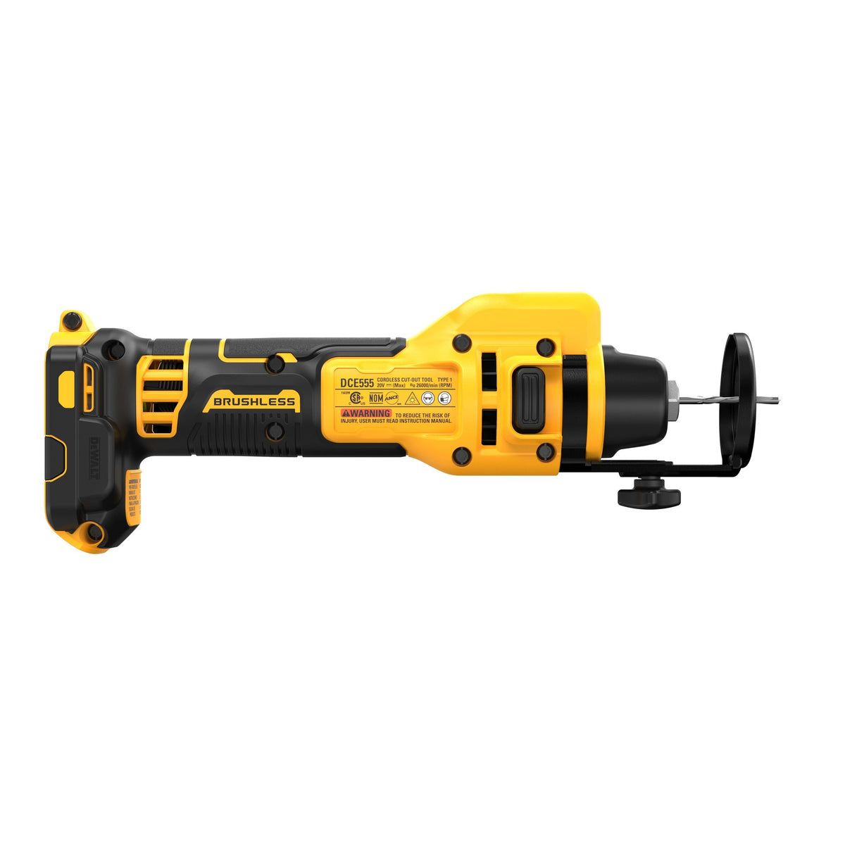 DEWALT DCE555B 20V MAX* XR® Brushless Drywall Cut-Out Tool (Tool Only) - product view