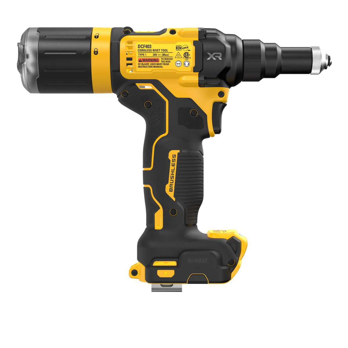 DEWALT DCF403B 20V MAX* XR® Brushless Cordless 3/16'' Rivet Tool (Tool Only) - product view