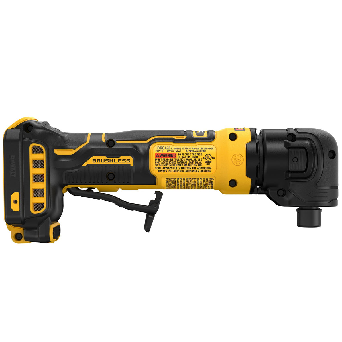 DEWALT DCG422B ATOMIC 20V MAXRight Angle Die Grinder (Tool Only) - product view