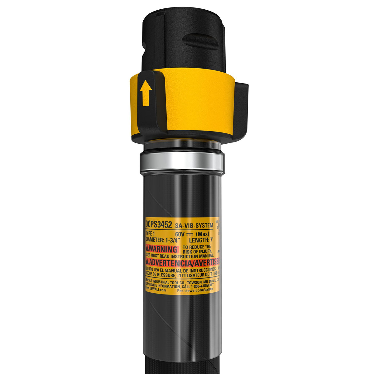 DEWALT DCPS3452 POWERSHIFT 1.75IN HEAD-7FT SHAFT - detail close-up
