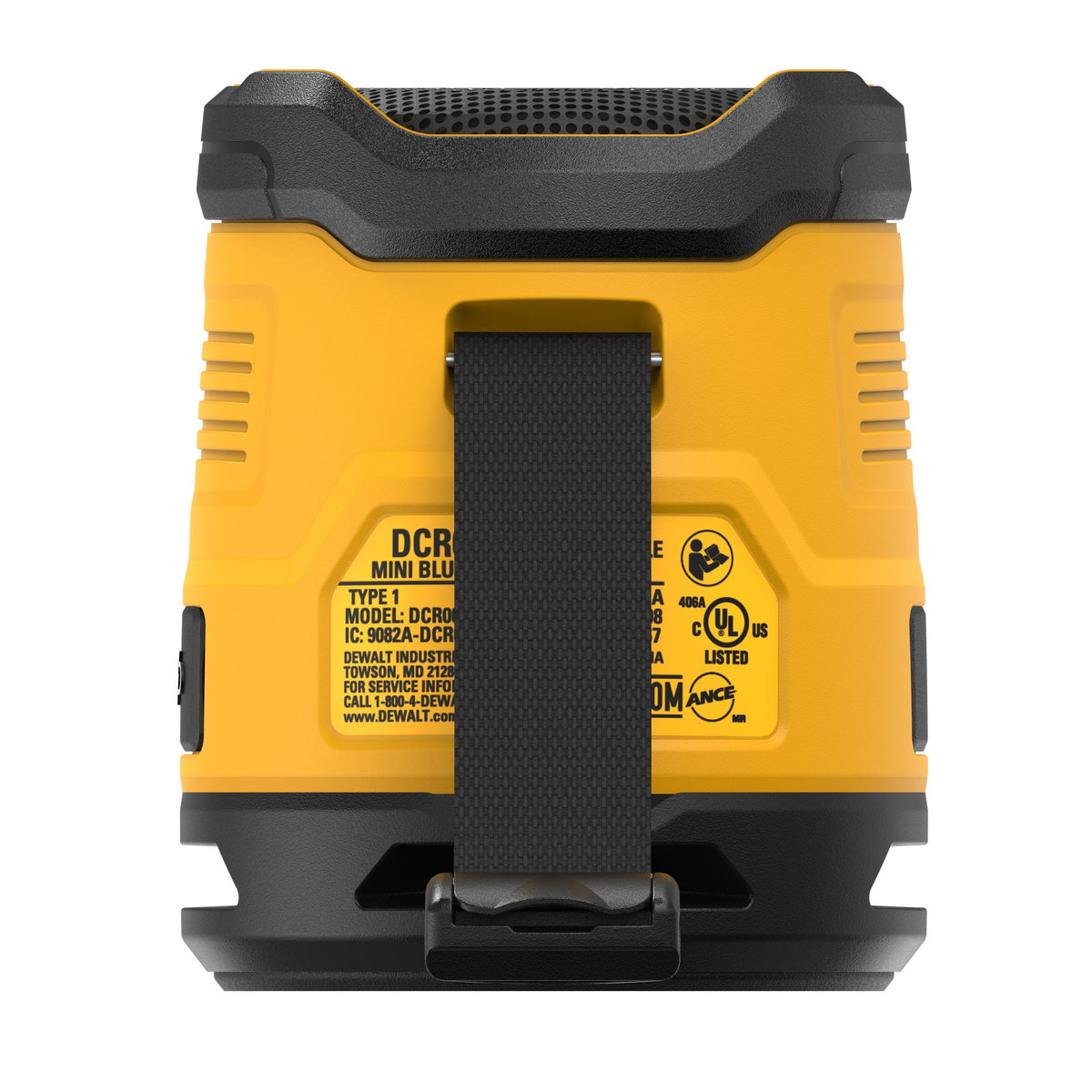 DEWALT DCR008 USB-C Rechargeable Bluetooth Speaker - product view