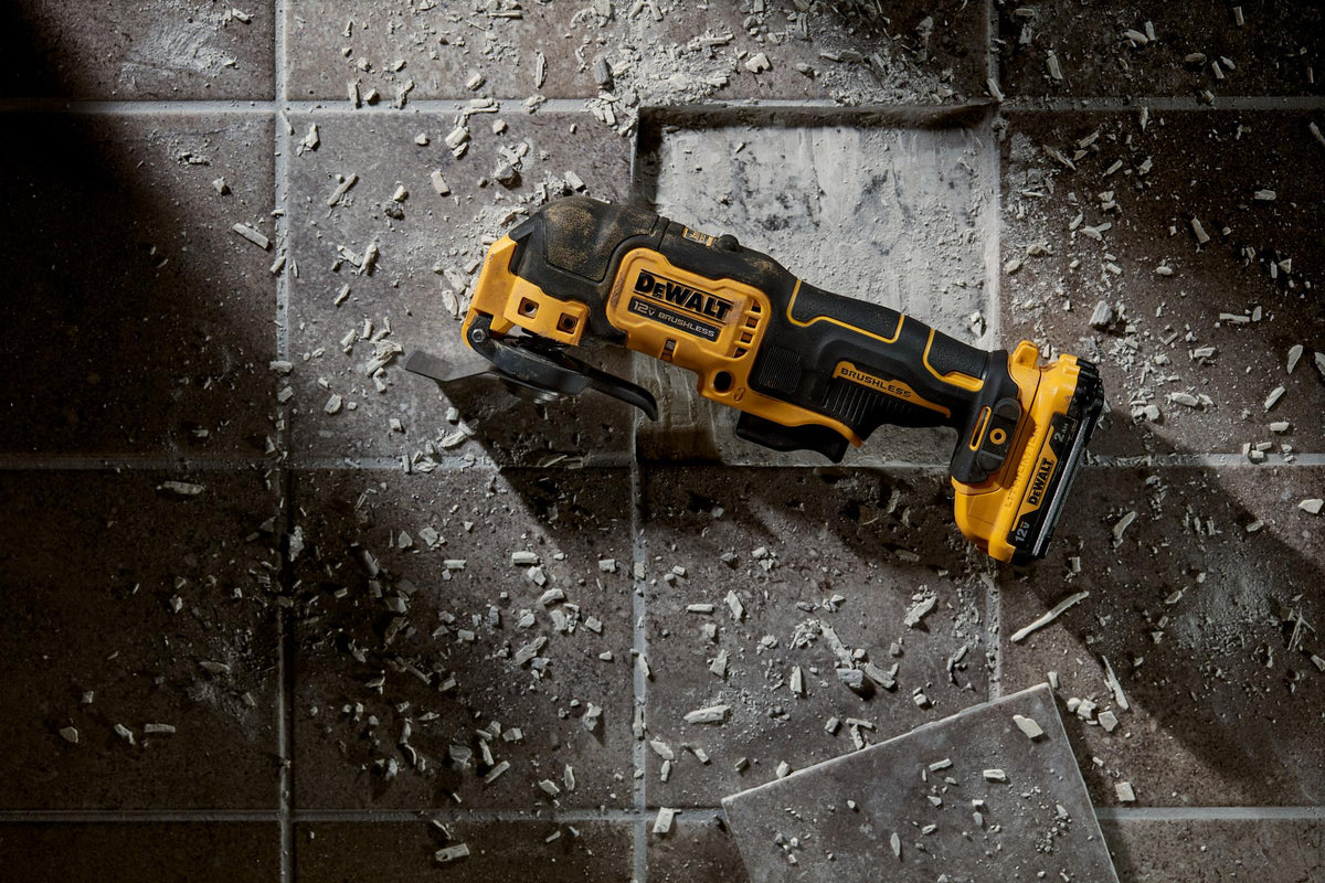 DEWALT DCS353B XTREME™ 12V MAX* Brushless Cordless Oscillating Tool (Tool Only) - in use