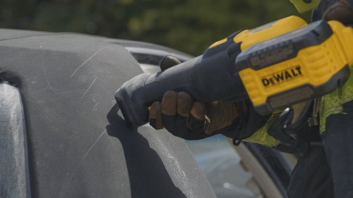 DEWALT DCS389X2 Gen 2 60V MAX* Brushless Reciprocating Saw Kit (2 DCB609) - in use