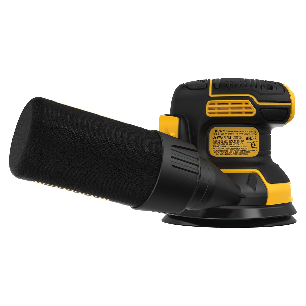 DEWALT DCW210B 20V MAX* XR 5 in Brushless Cordless Variable-Speed Random Orbital Sander (Tool Only) - product view