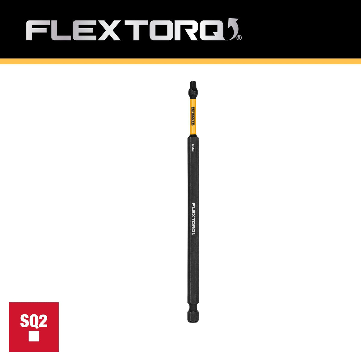 DEWALT DWAF6SQ2IR 6In Square #2 Flextorq 1Pk - feature callout