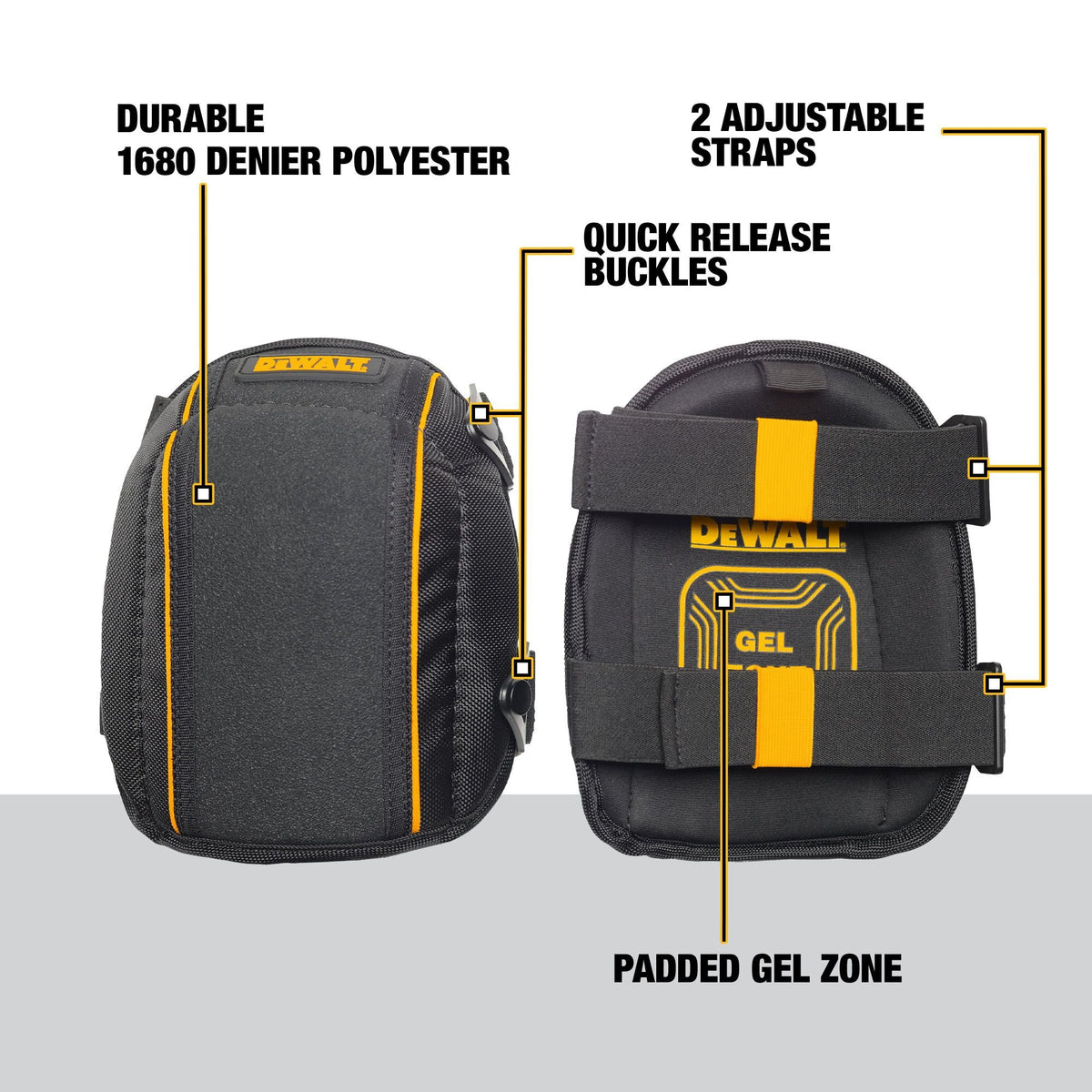DEWALT DWST590014 Flooring Knee Pads with Gel - feature callout