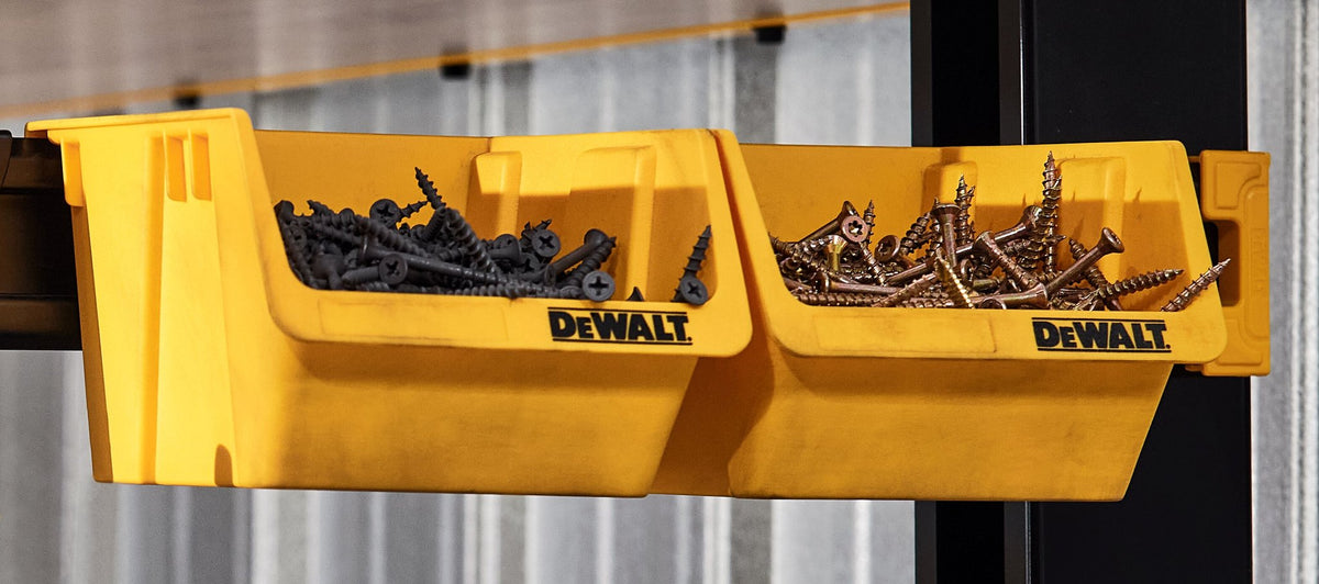 DEWALT DWST82813 Plastic Bin – 2 Pack - in use