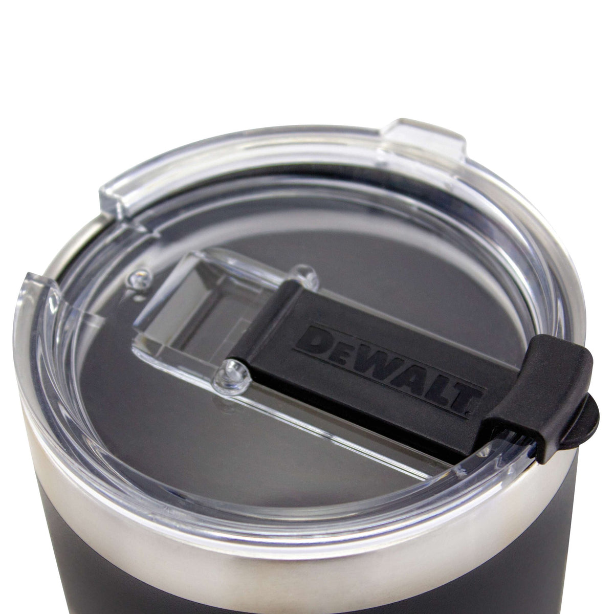 DEWALT DXC20OZTBS Stainless Steel Tumbler, Black, 20 oz. - detail close-up