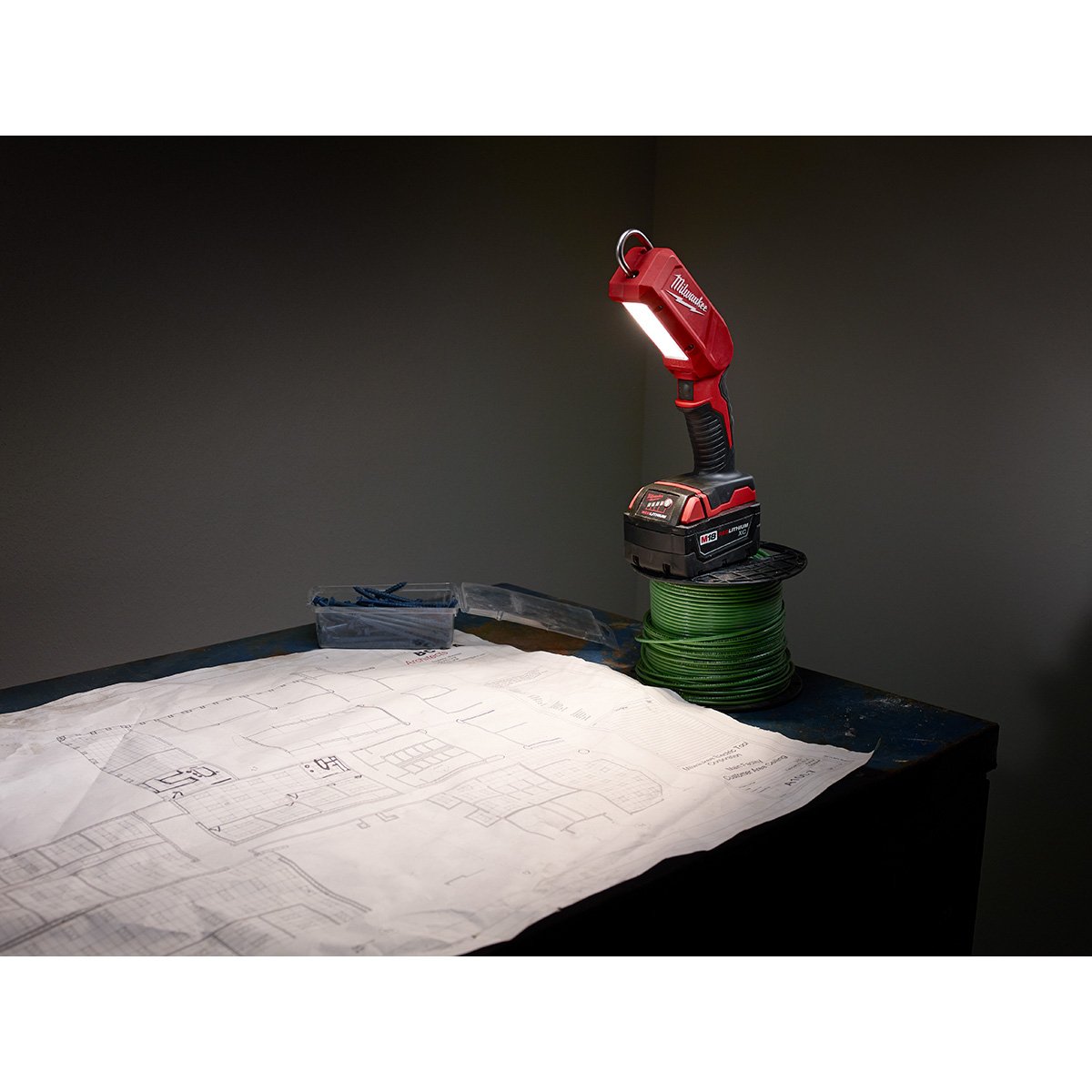 Milwaukee 2352-20 M18 LED Stick Light - in use