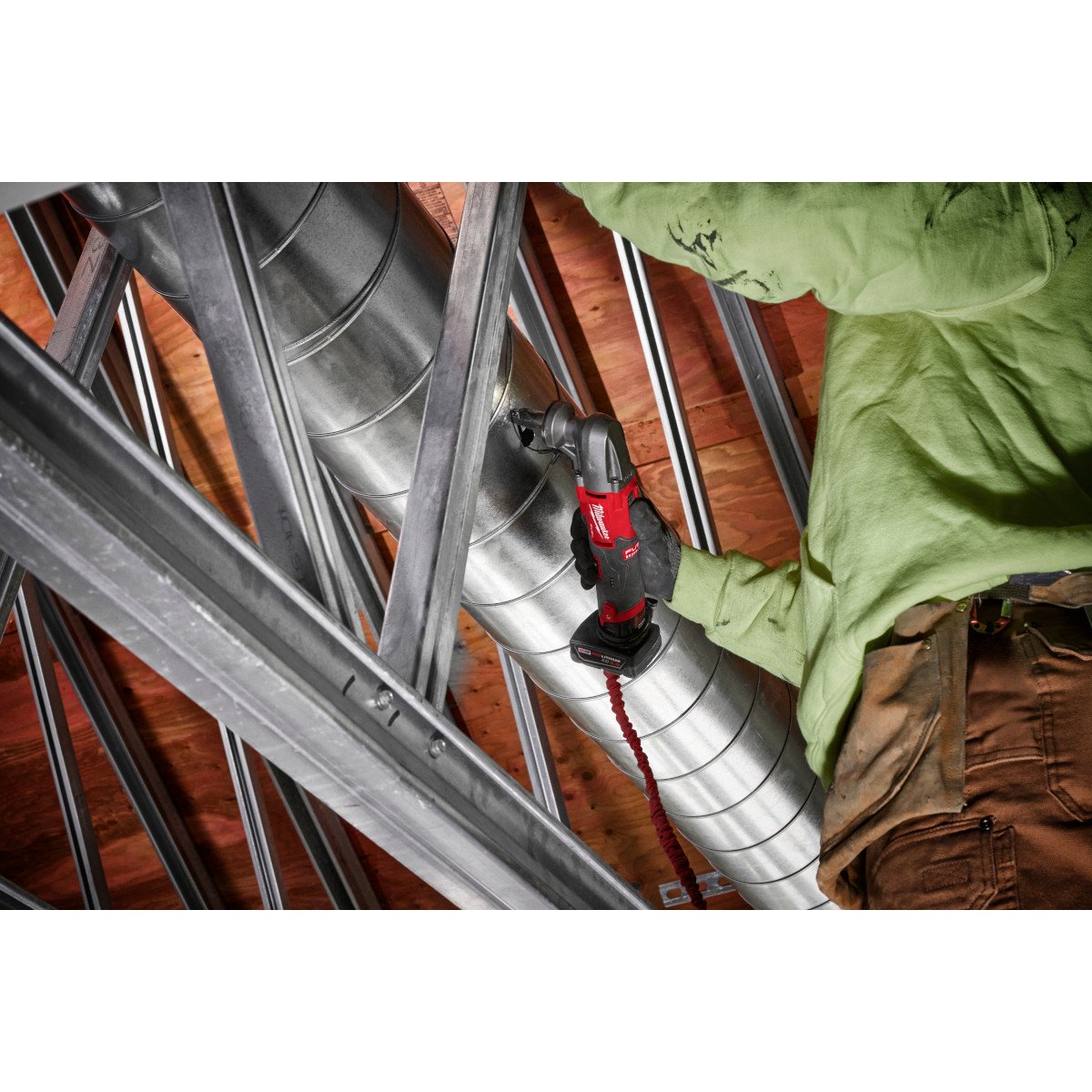 Milwaukee 2476-20 M12 FUEL™ 16 Gauge Variable Speed Nibbler - in use