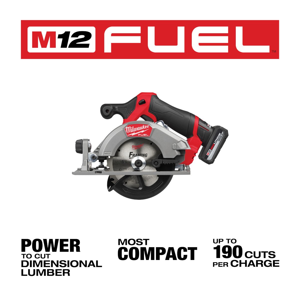 Milwaukee 2521-21HO M12 FUEL™ 5-3/8” Circular Saw Kit - feature callout