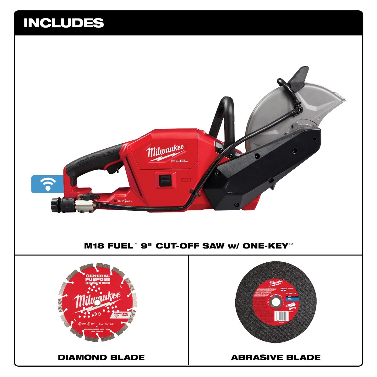 Milwaukee 2786-20 M18 FUEL™ 9 in. Cut-Off Saw with ONE-KEY™ - feature callout
