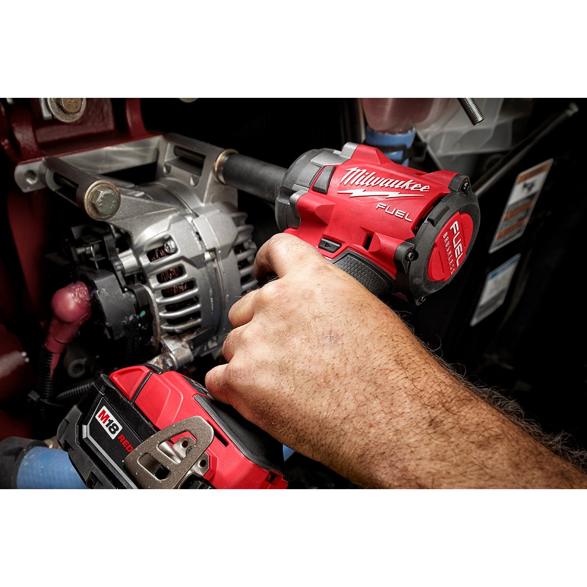 Milwaukee 2854-20 M18 FUEL™ 3/8 Compact Impact Wrench w/ Friction Tool - in use