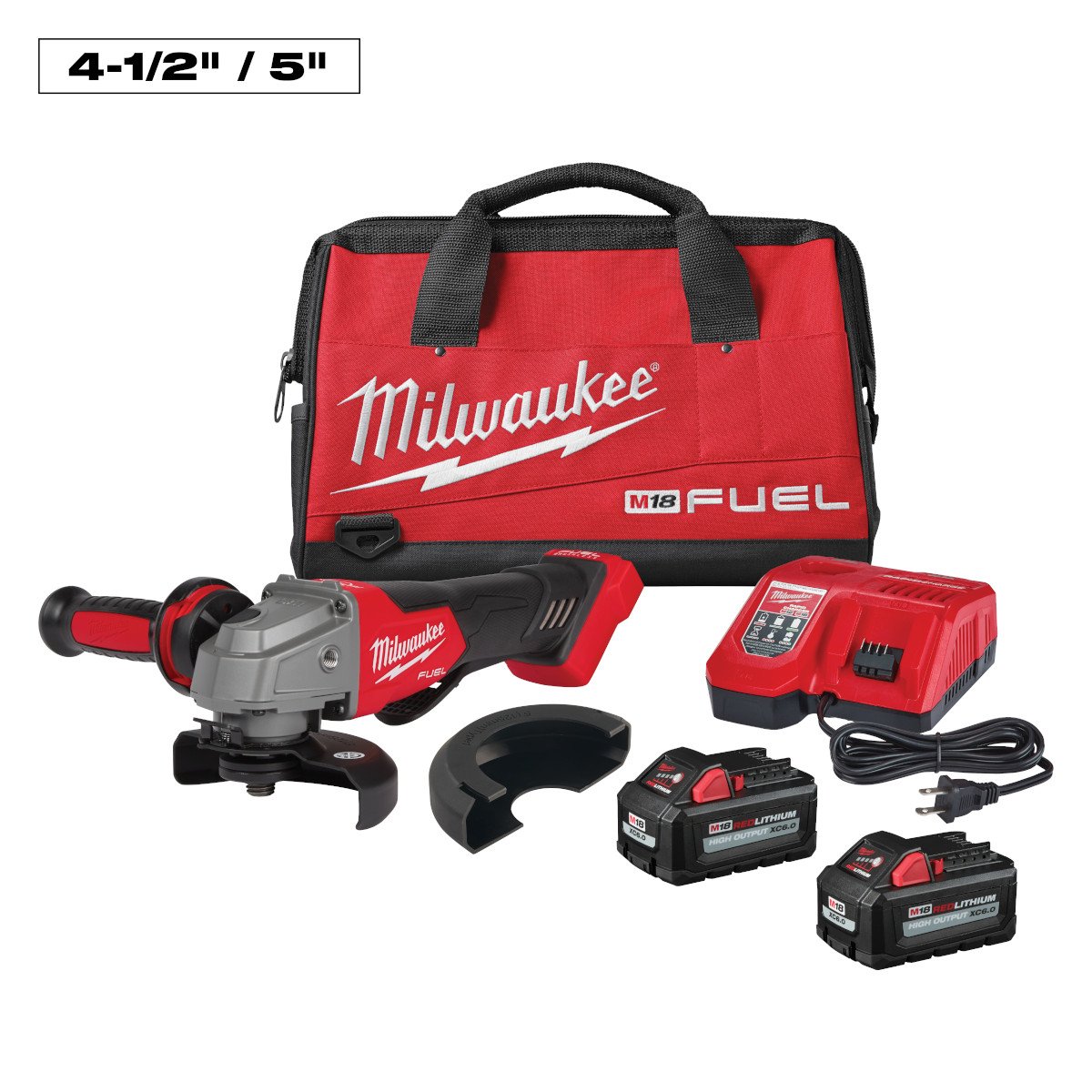 Milwaukee 2880-22 M18 FUEL™ 4-1/2" / 5" Grinder Paddle Switch, No-Lock Kit - feature callout