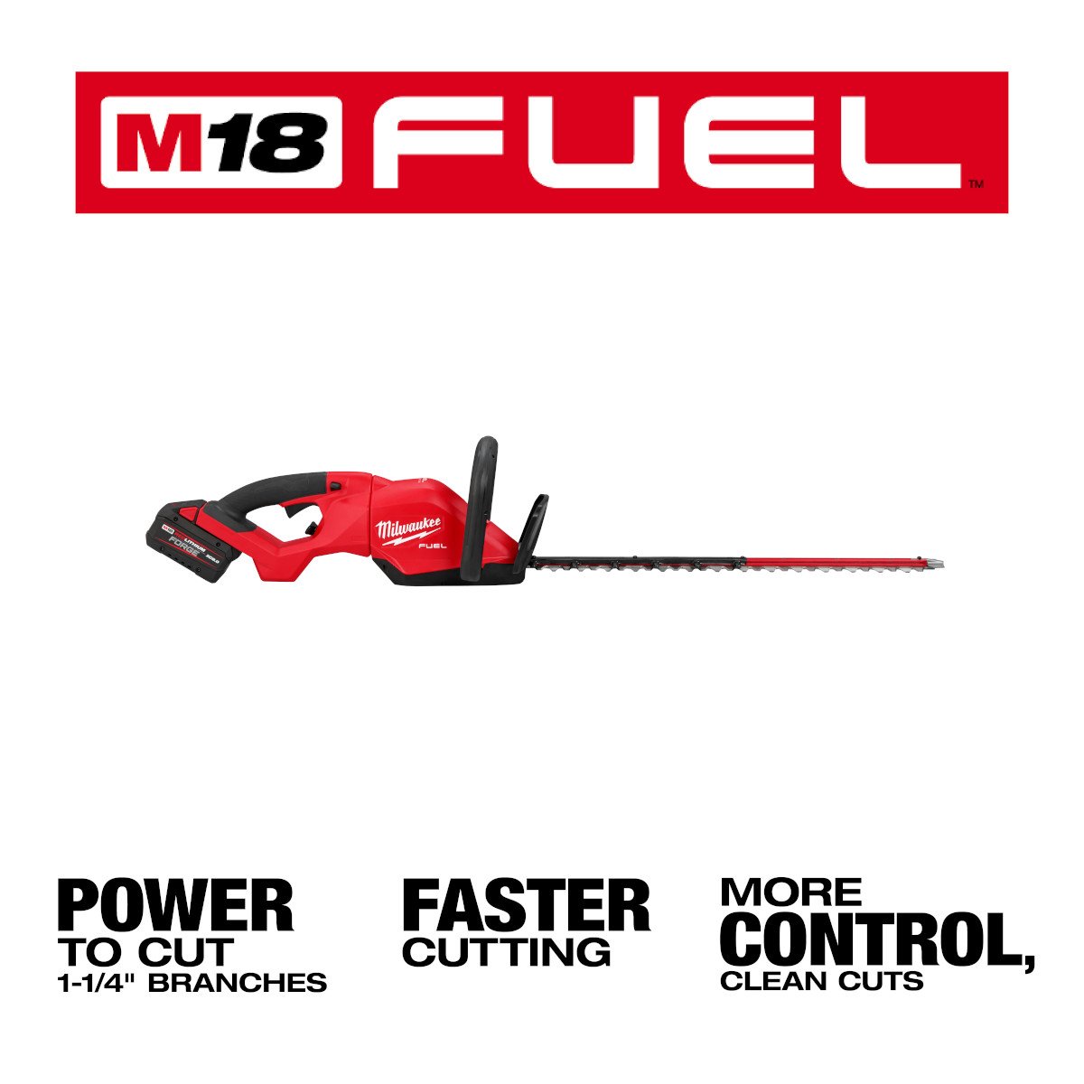Milwaukee 3033-21 M18 FUEL™ 24" Hedge Trimmer Kit - feature callout