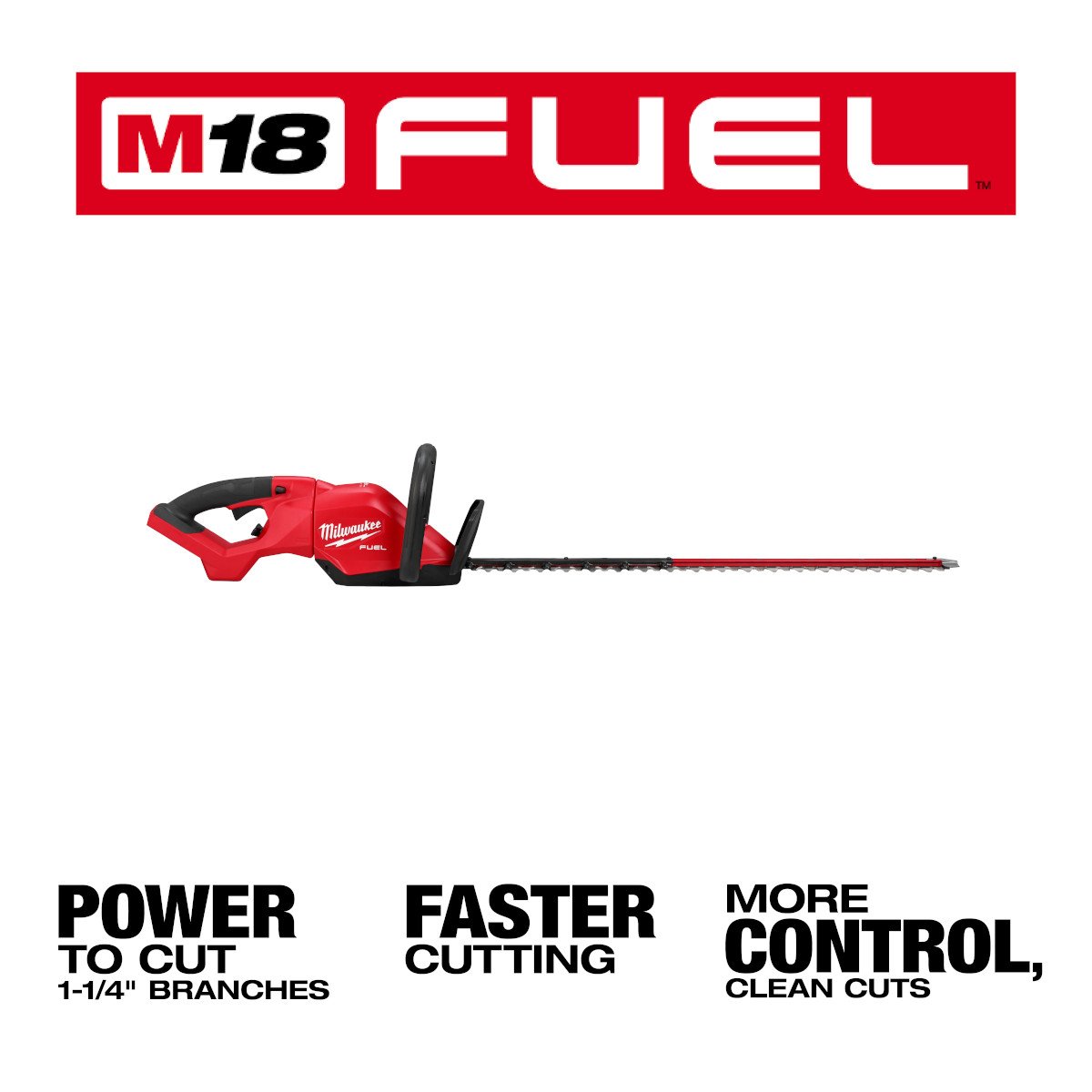 Milwaukee 3034-20 M18 FUEL™ 30" Hedge Trimmer - feature callout