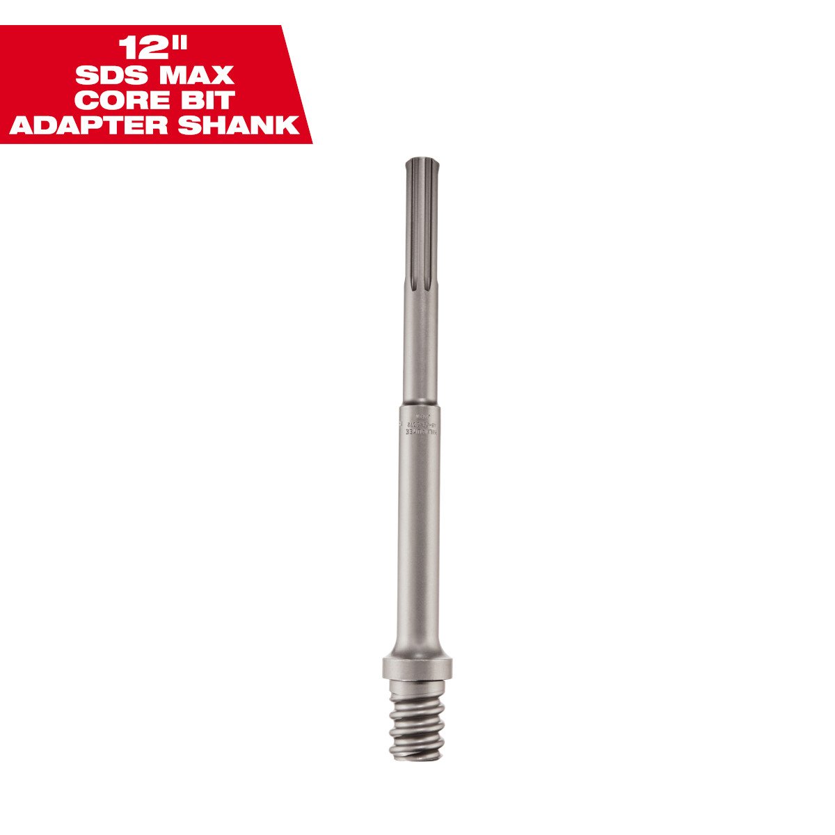 Milwaukee 48-03-3572 SDS Max Thick Wall Core Bit 12" Adapter Shank - feature callout