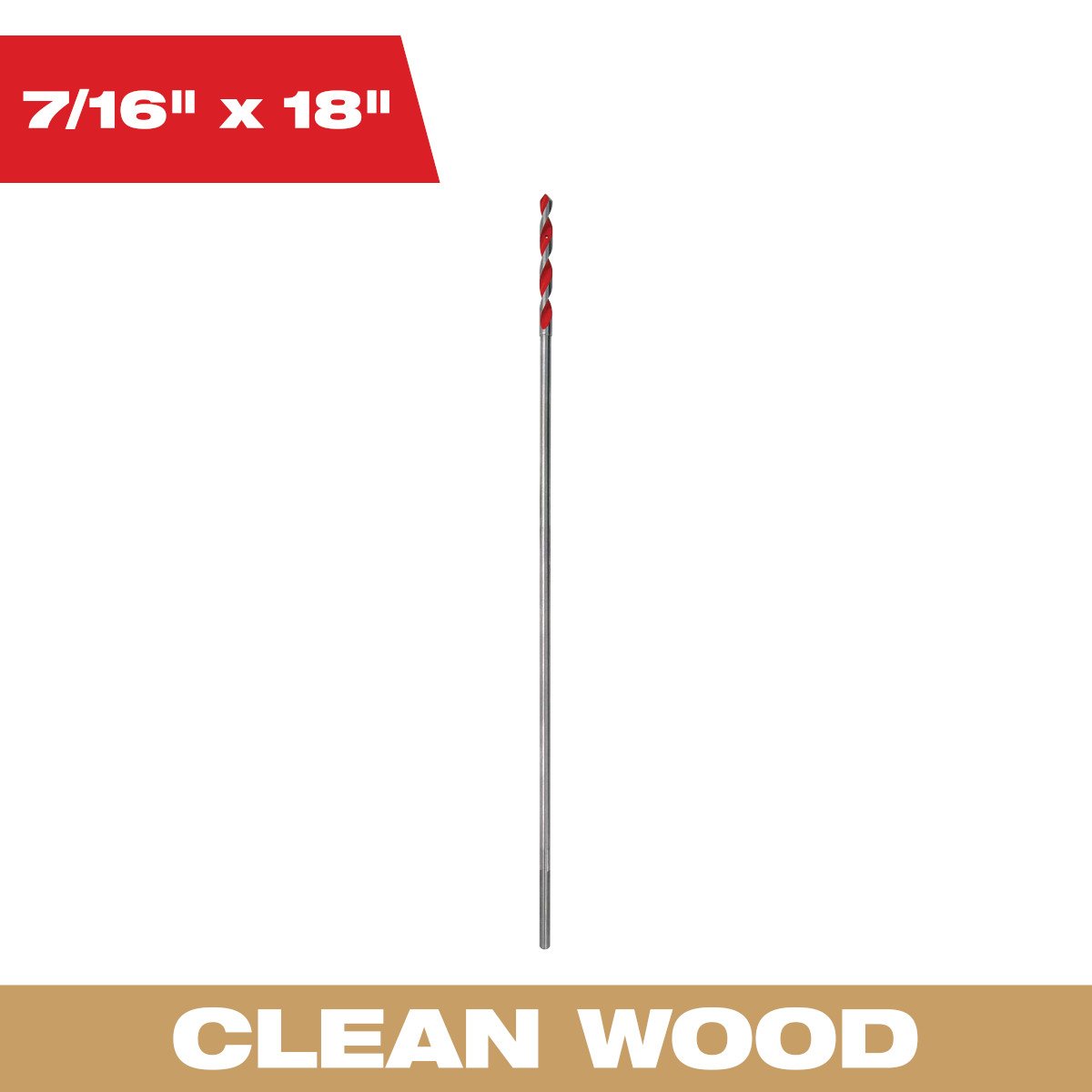 Milwaukee 48-13-7243 7/16" x 18" Bellhanger Bit - feature callout