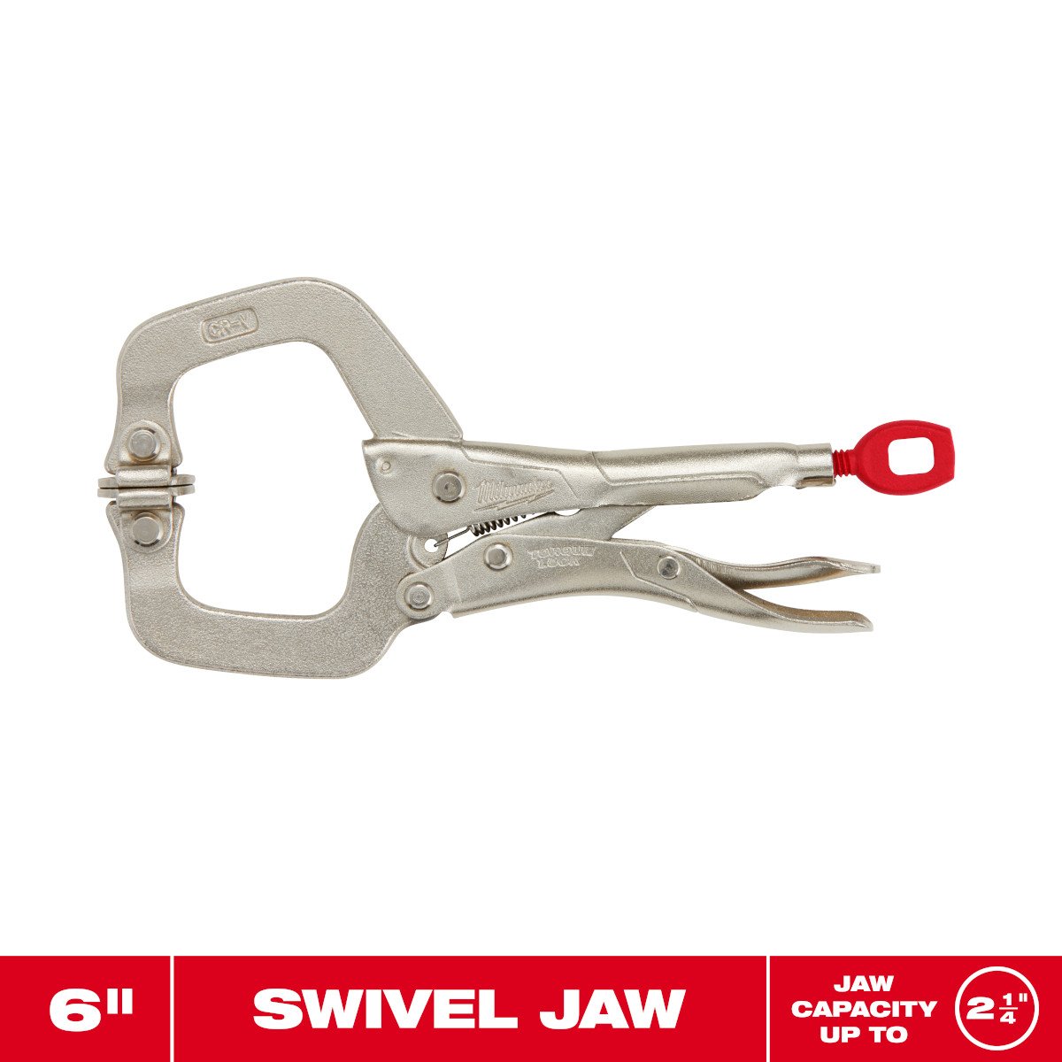Milwaukee 48-22-3522 6 Inch TORQUE LOCK™ Locking C-Clamp With Swivel Jaws - feature callout