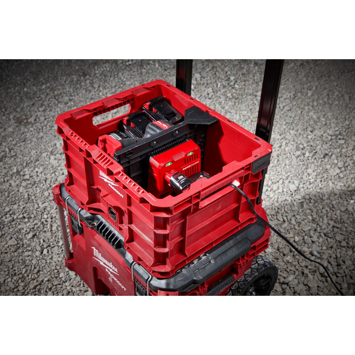 Milwaukee 48-22-8040 Divider for PACKOUT™ Crate - in use