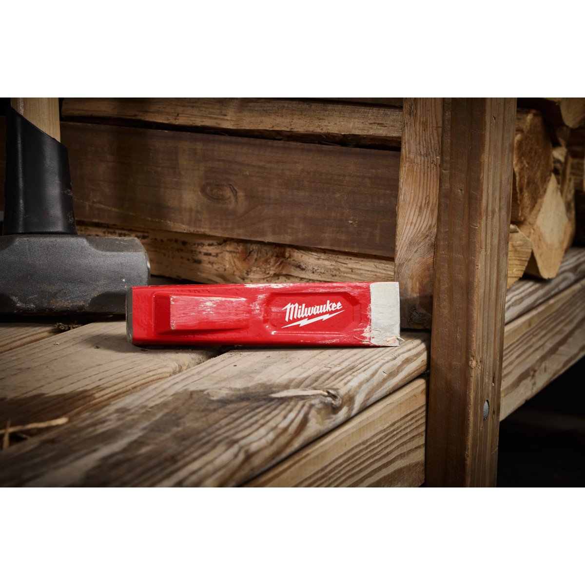 Milwaukee 48-22-9065 5lb Splitting Wedge - in use