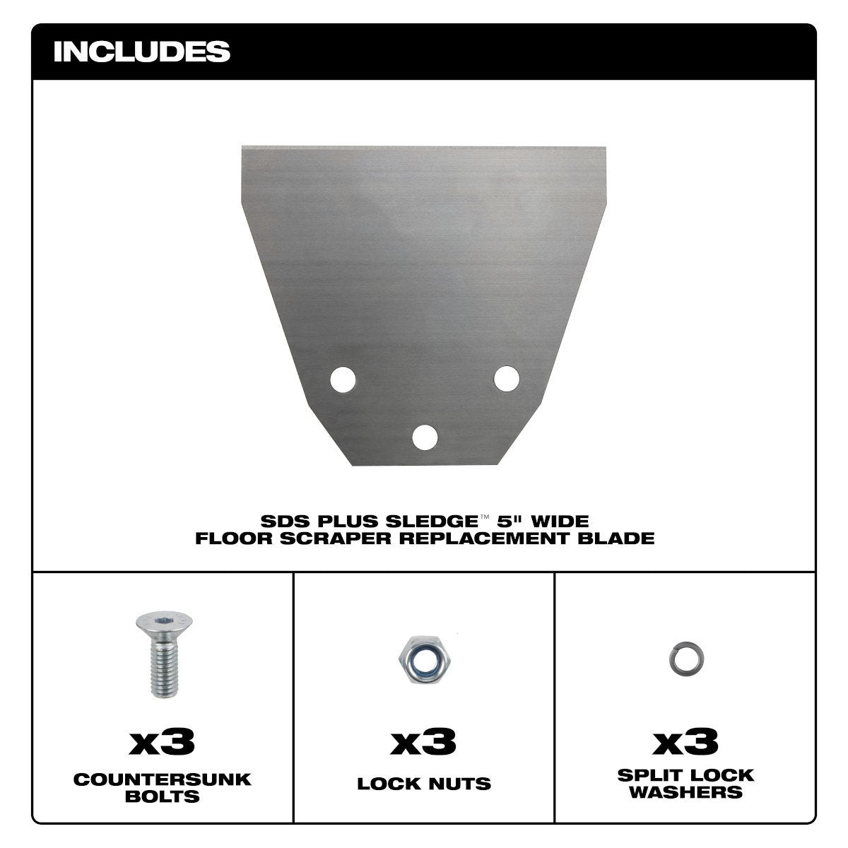 Milwaukee 48-62-1914 SDS PLUS SLEDGE™ Floor Scraper Replacement Kit - feature callout