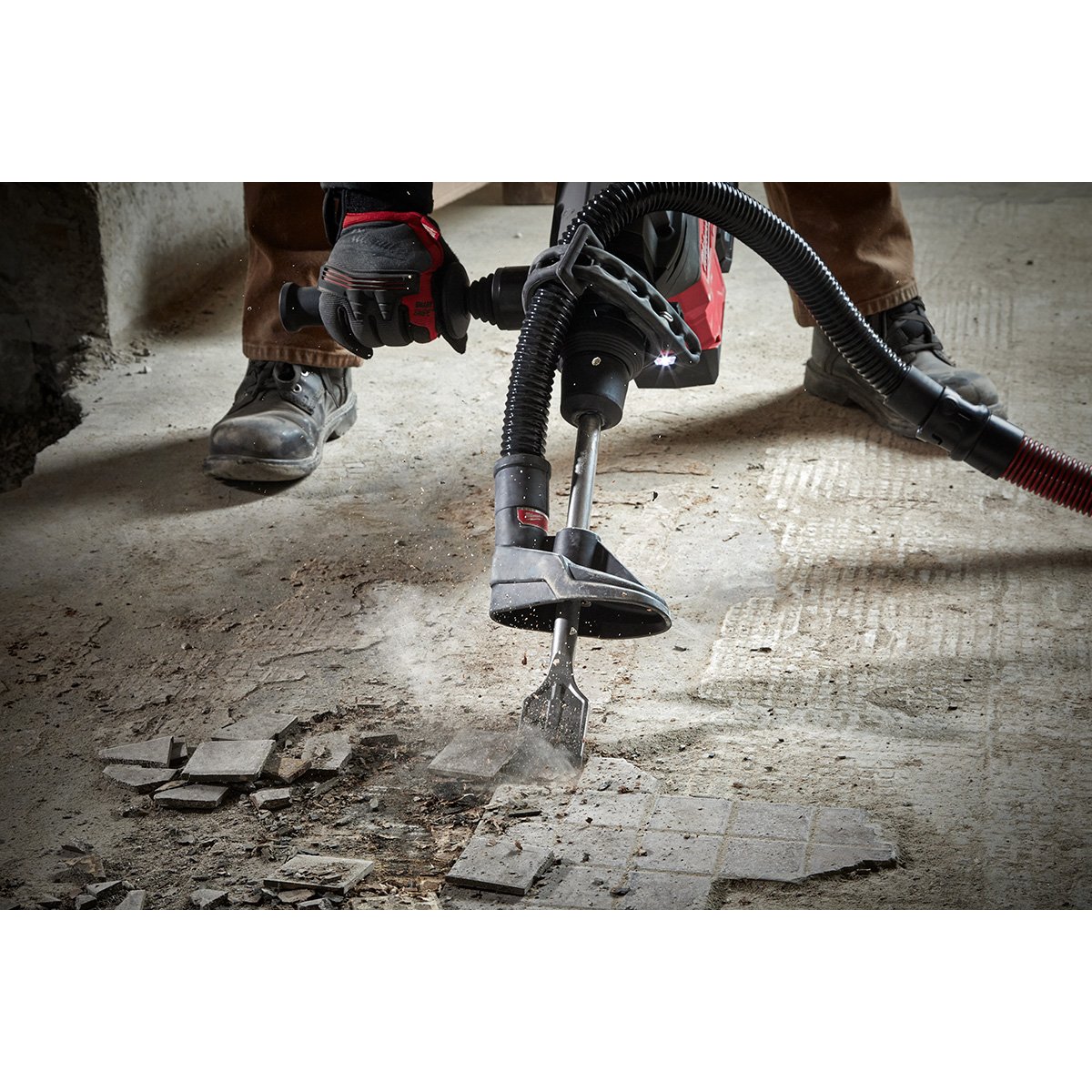 Milwaukee 48-62-4258 SDS MAX SLEDGE™ 2"Tile Chisel - in use