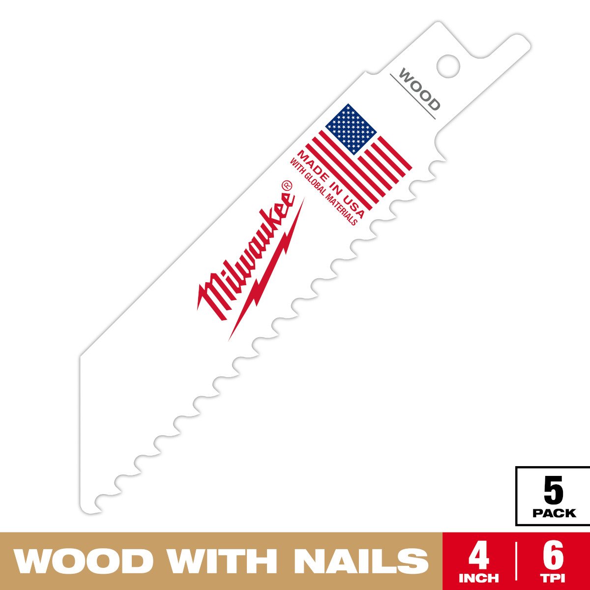 Milwaukee 49-00-5460 M12™ Hackzall™ Blade-Wood - feature callout